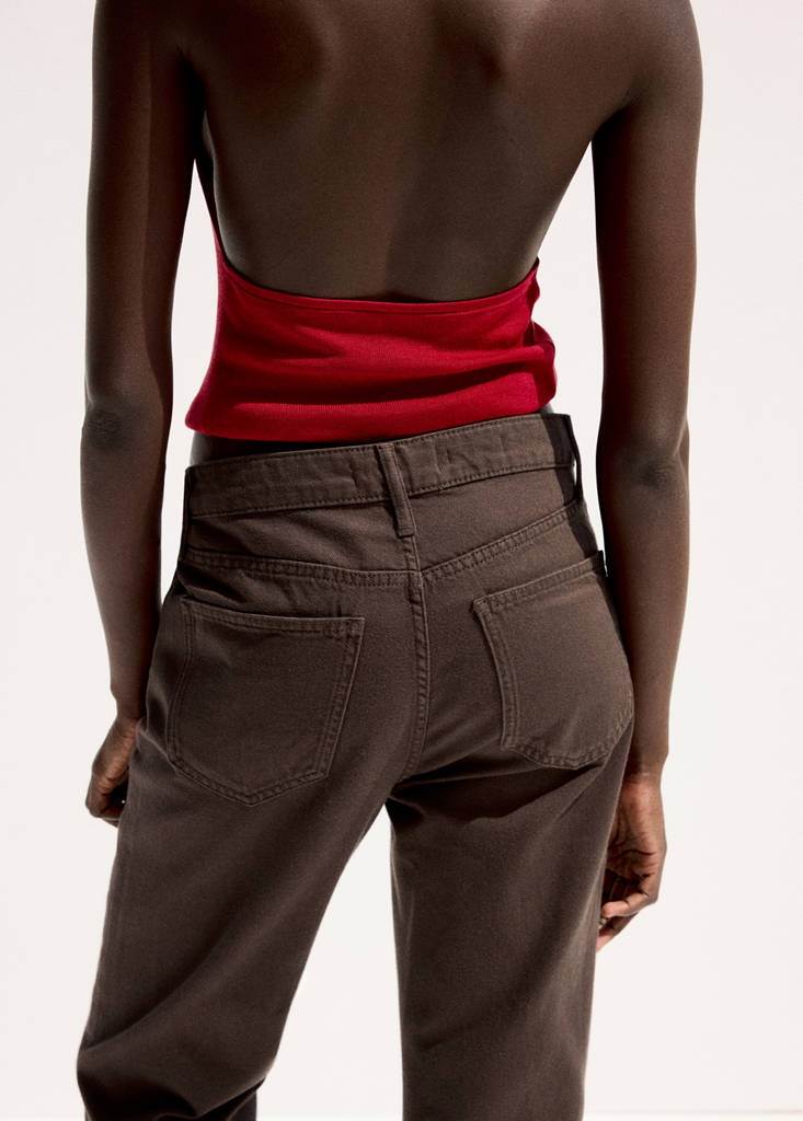 Matilda high-rise straight jeans — Chocolate