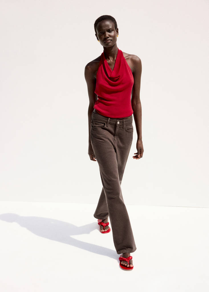 Matilda high-rise straight jeans — Chocolate