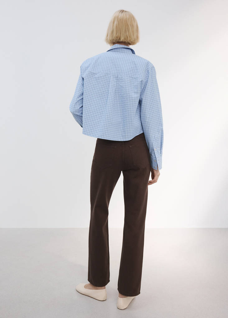 Matilda high-rise straight jeans — Chocolate
