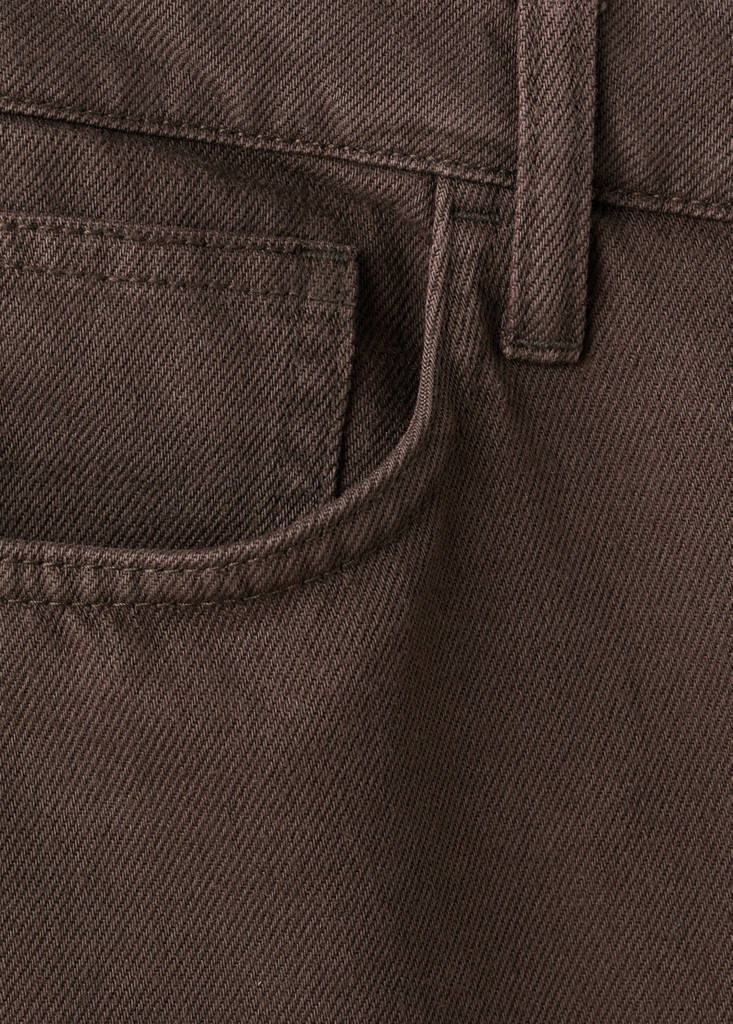 Matilda high-rise straight jeans — Chocolate