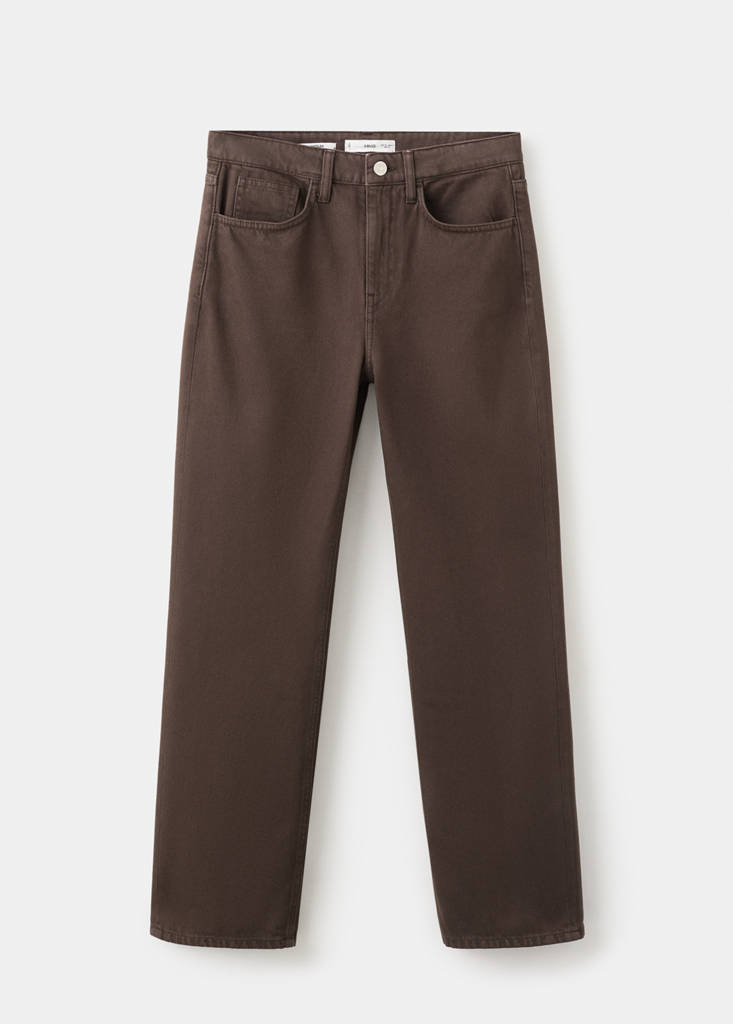 Matilda high-rise straight jeans — Chocolate