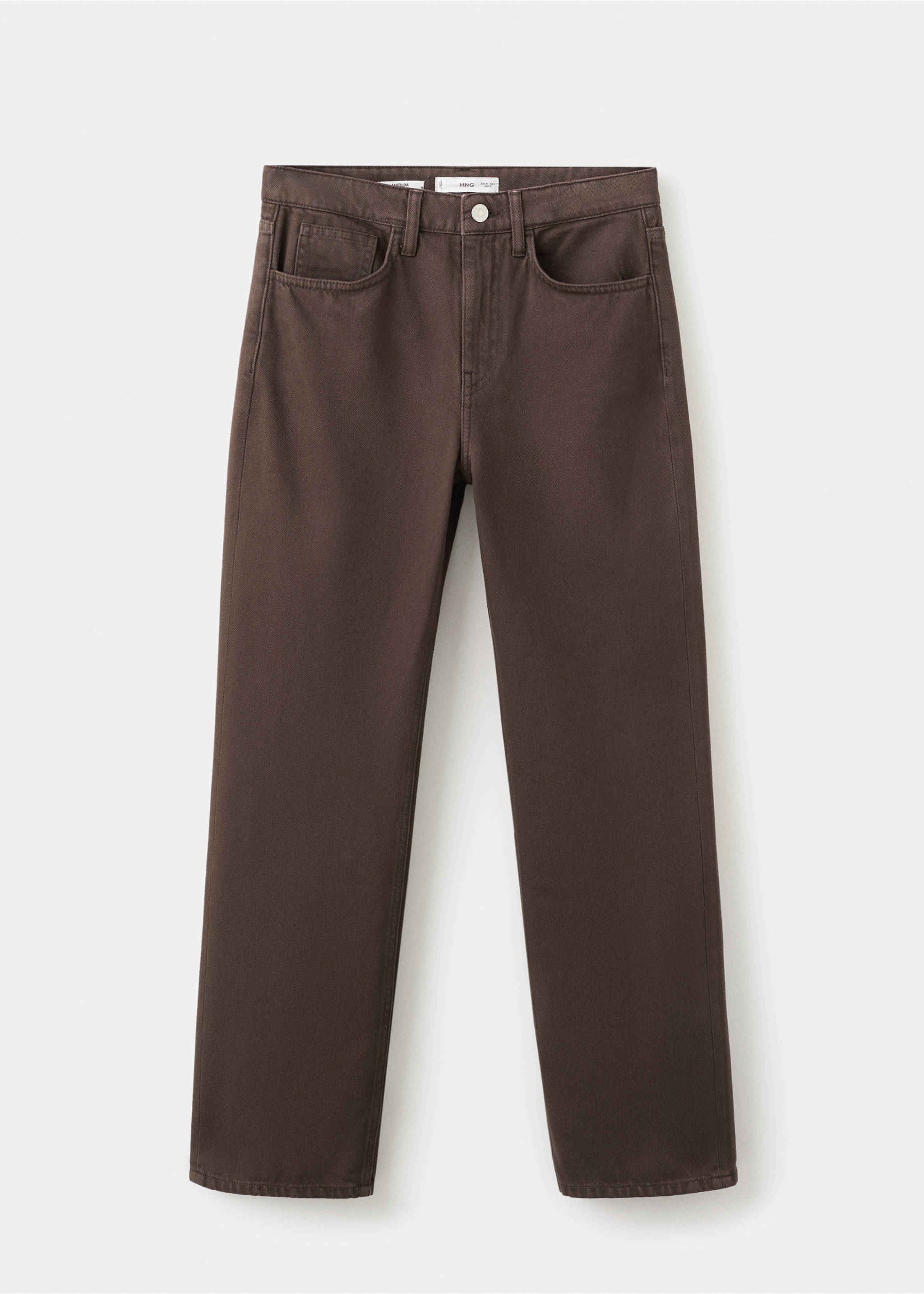Matilda high-rise straight jeans - Article without model, Chocolate. Ref: 27094788-00.