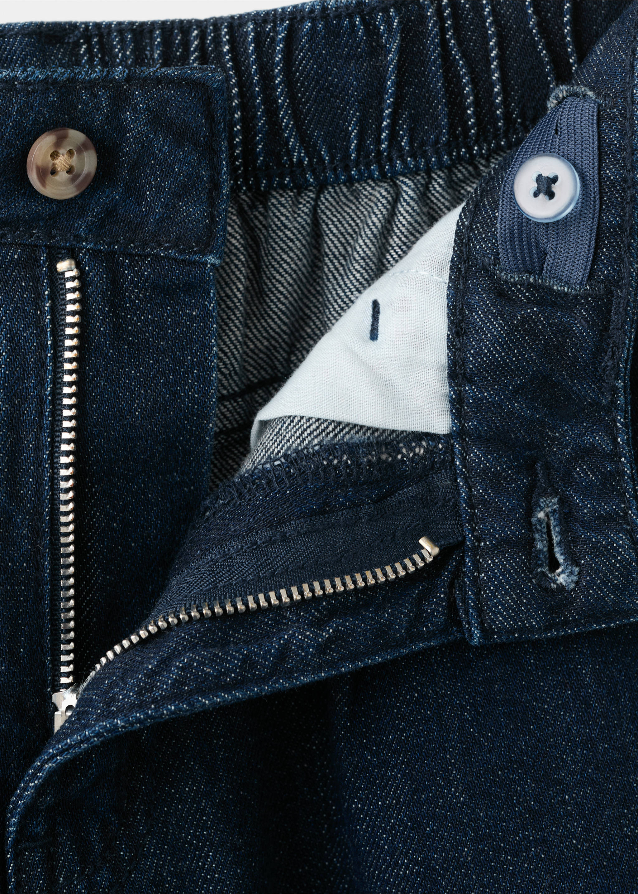 Jeans wide leg - Details of the article 8, Dark Blue. Ref: 27095147-00.