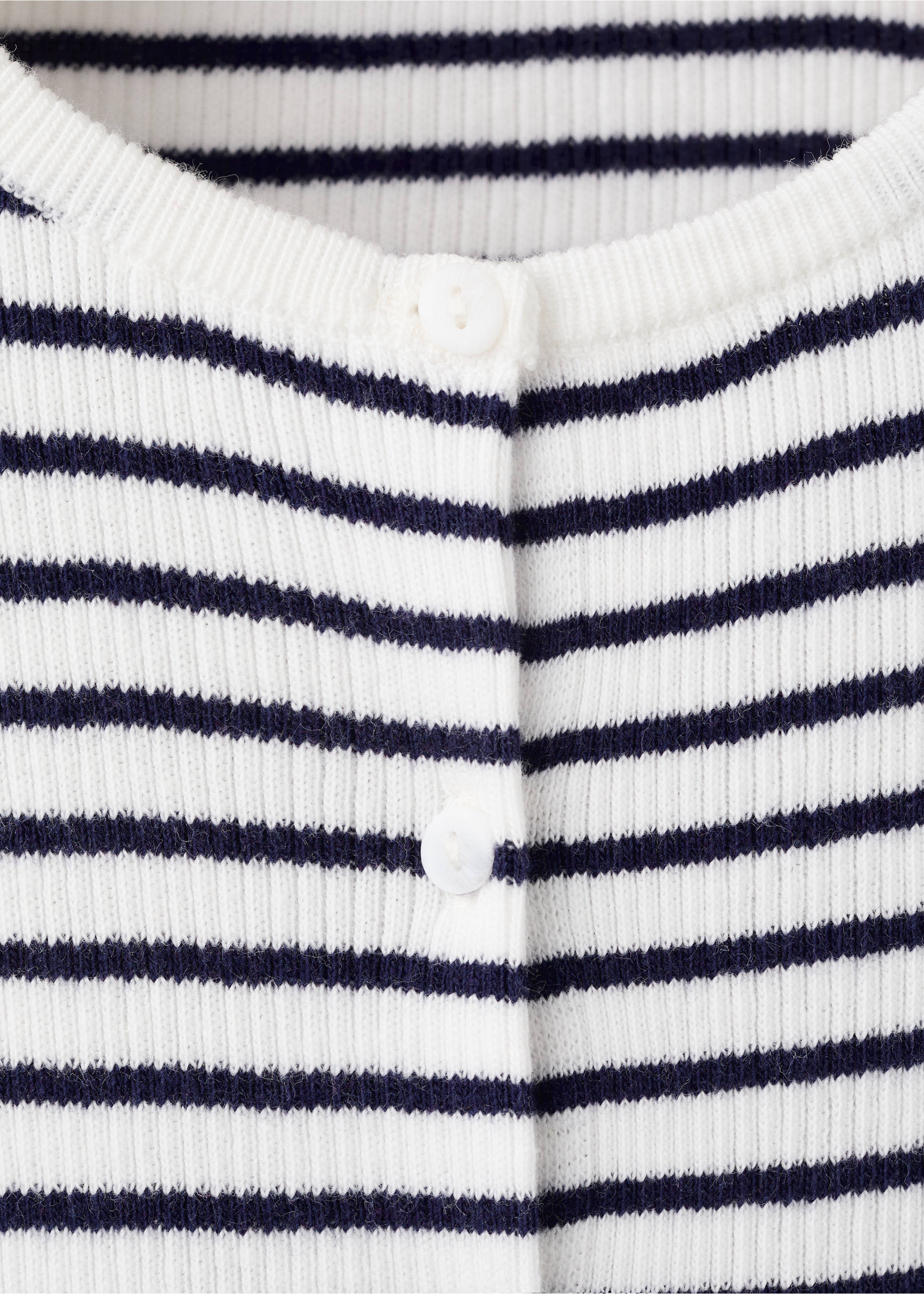 Stripped knit cardigan - Details of the article 8, Off White. Ref: 27095148-00.