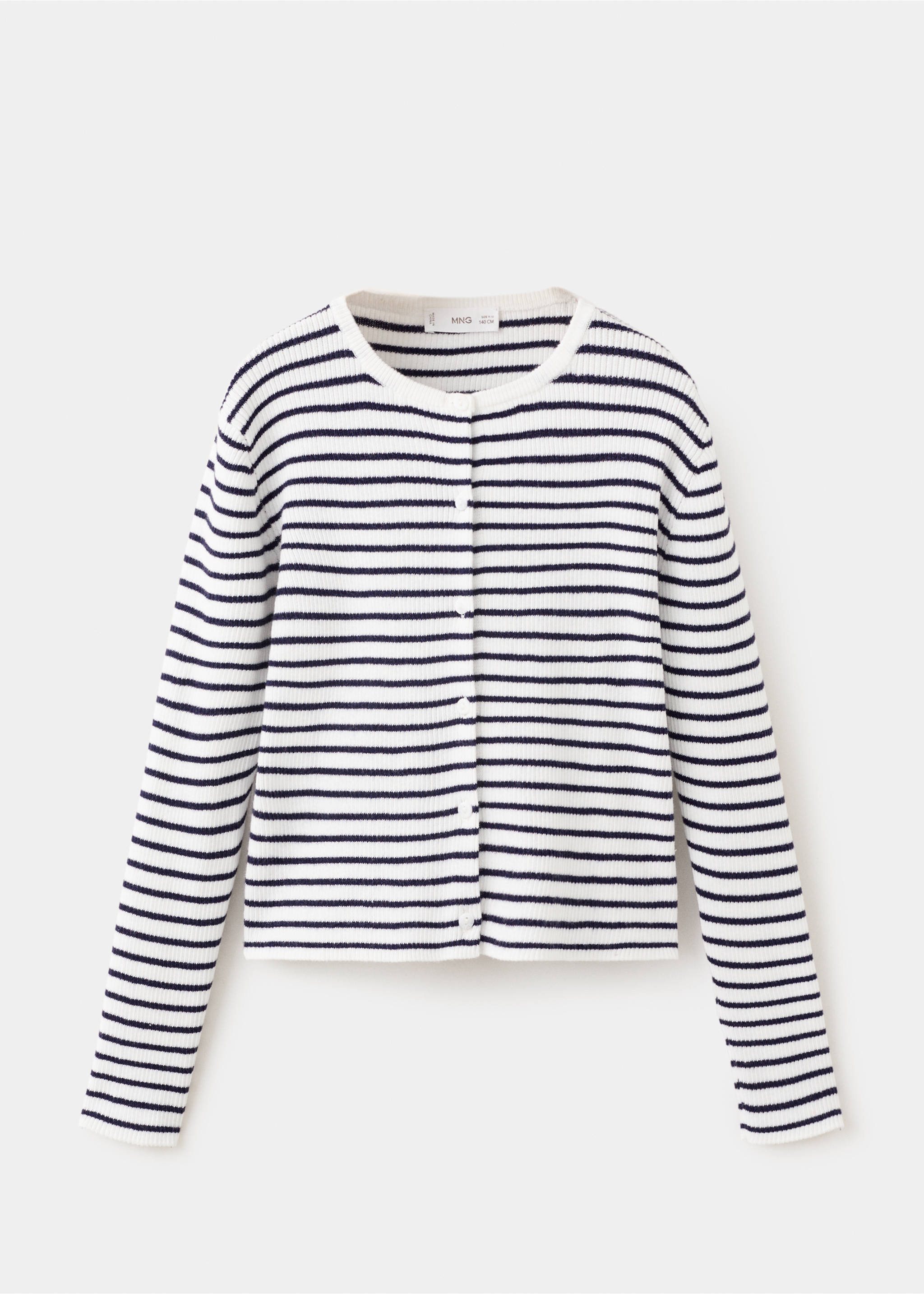 Stripped knit cardigan - Article without model, Off White. Ref: 27095148-00.