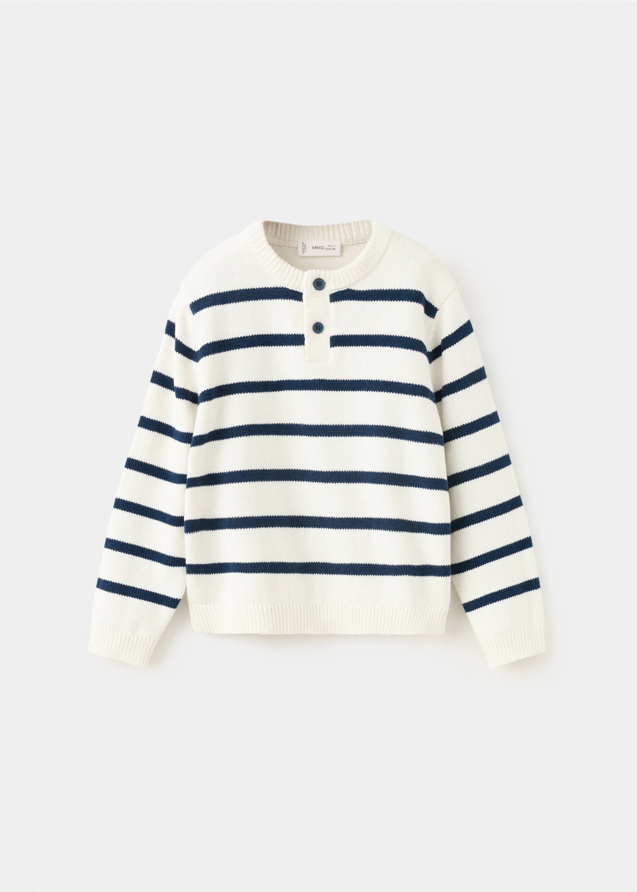 Knit striped sweater - Товар без моделі, Брудно-білий. Ref: 27095149-00.
