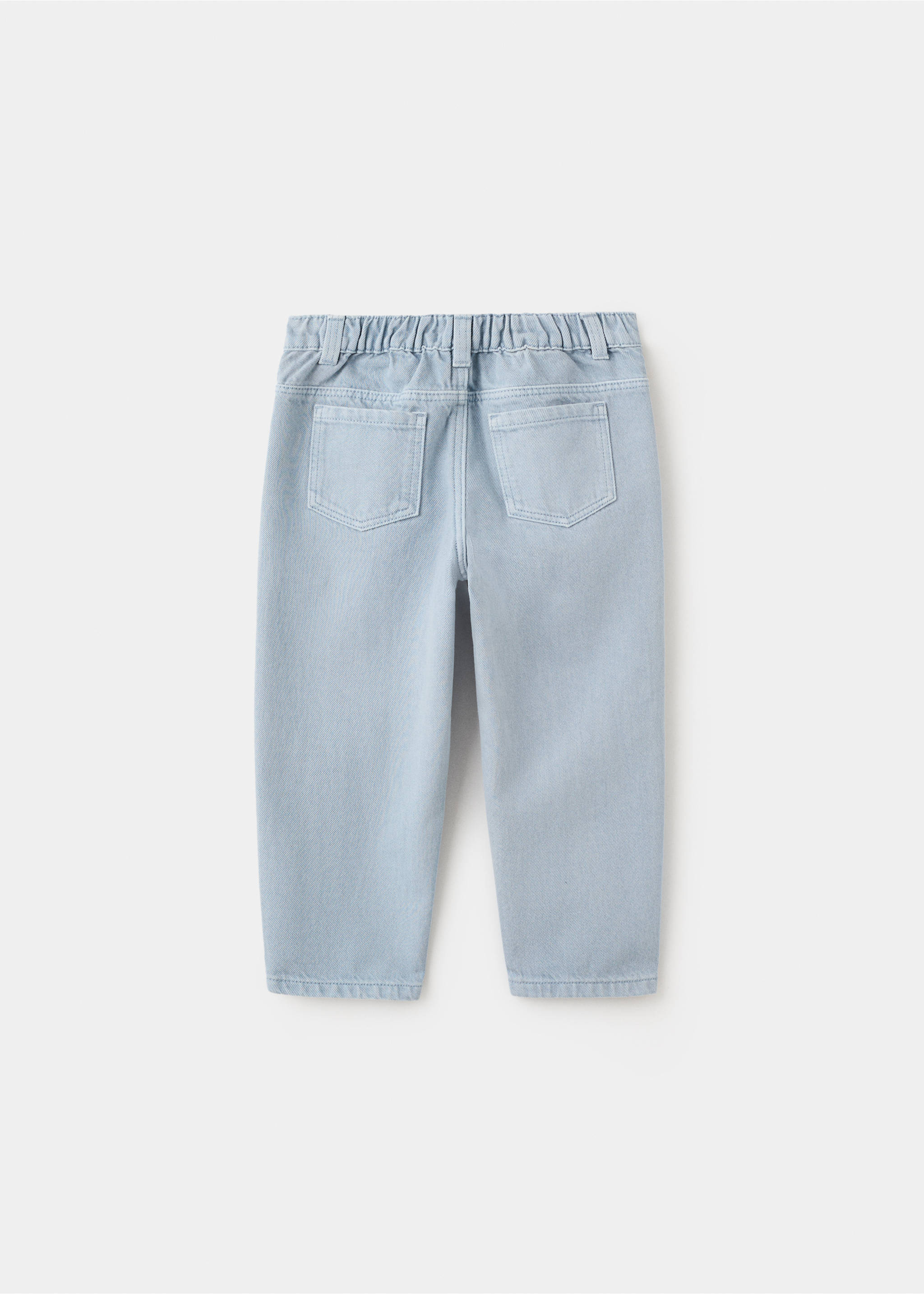 Jeans rectos cintura goma - Reverso del artículo, Azul porcelana. Ref: 27095151-00.