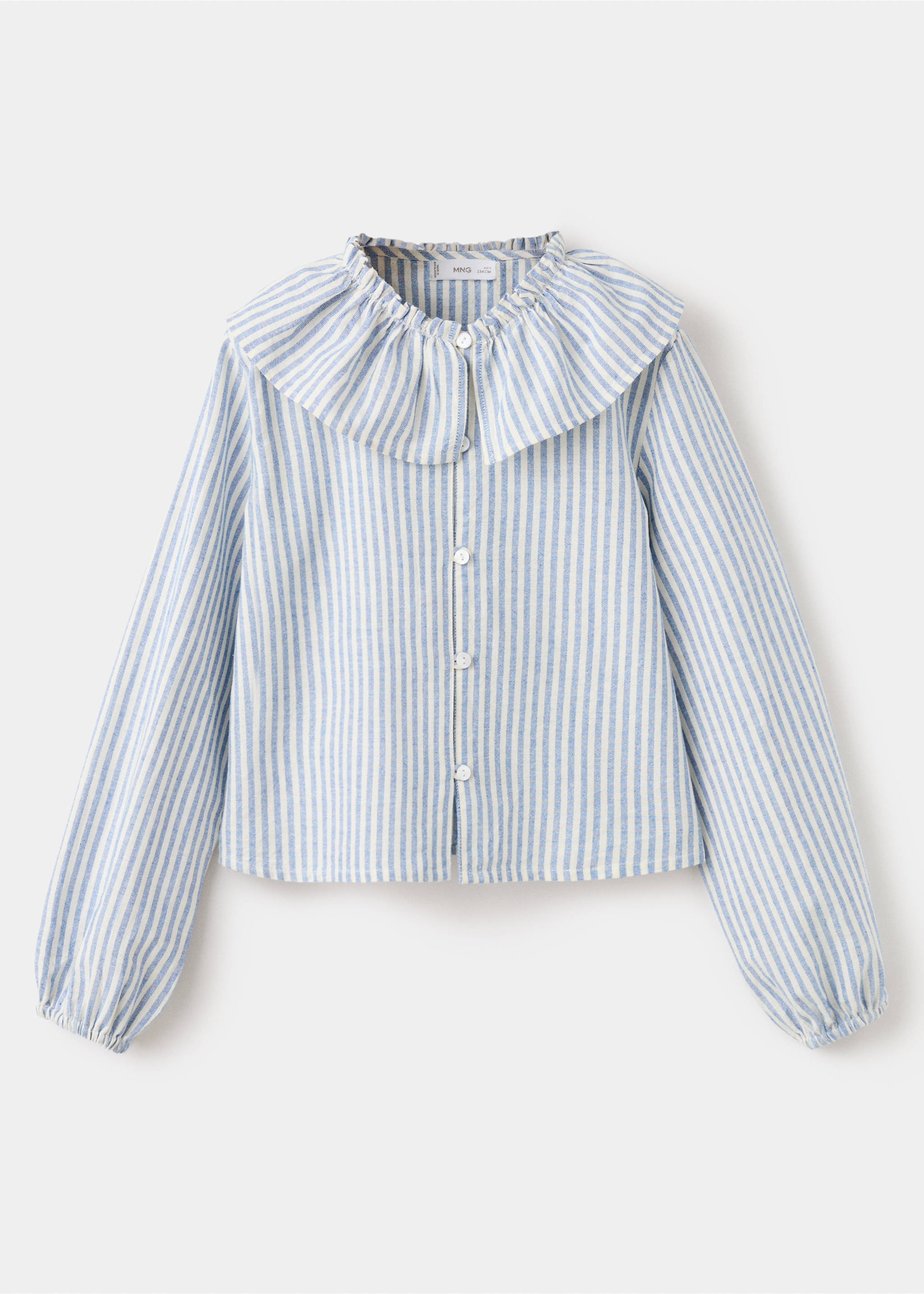 Babydoll stripe shirt - Article without model, Blue. Ref: 27095152-00.