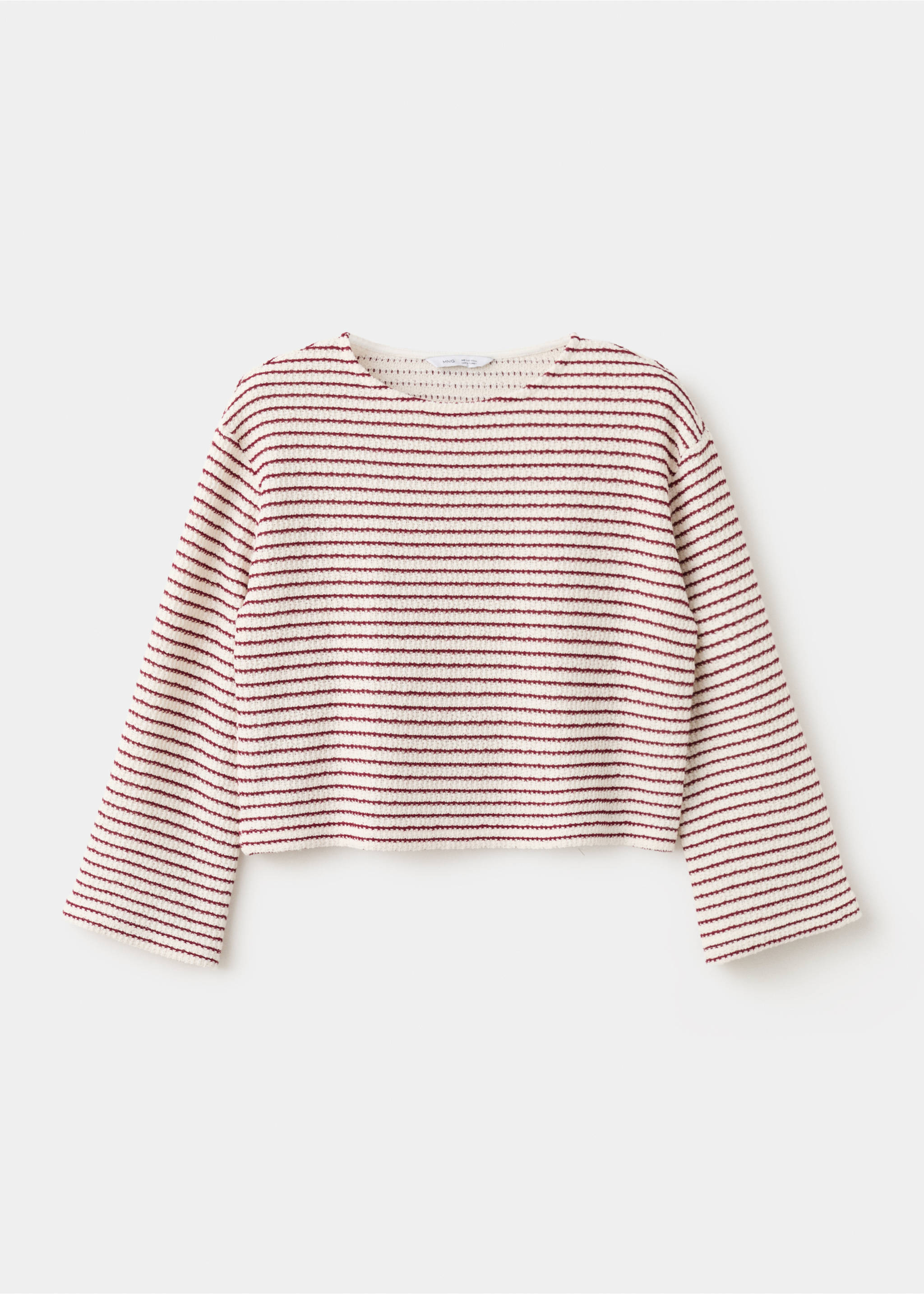 Knitted cropped sweater - Article without model, Red. Ref: 27095154-00.