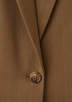 Pinstripe suit blazer — Caramel 6