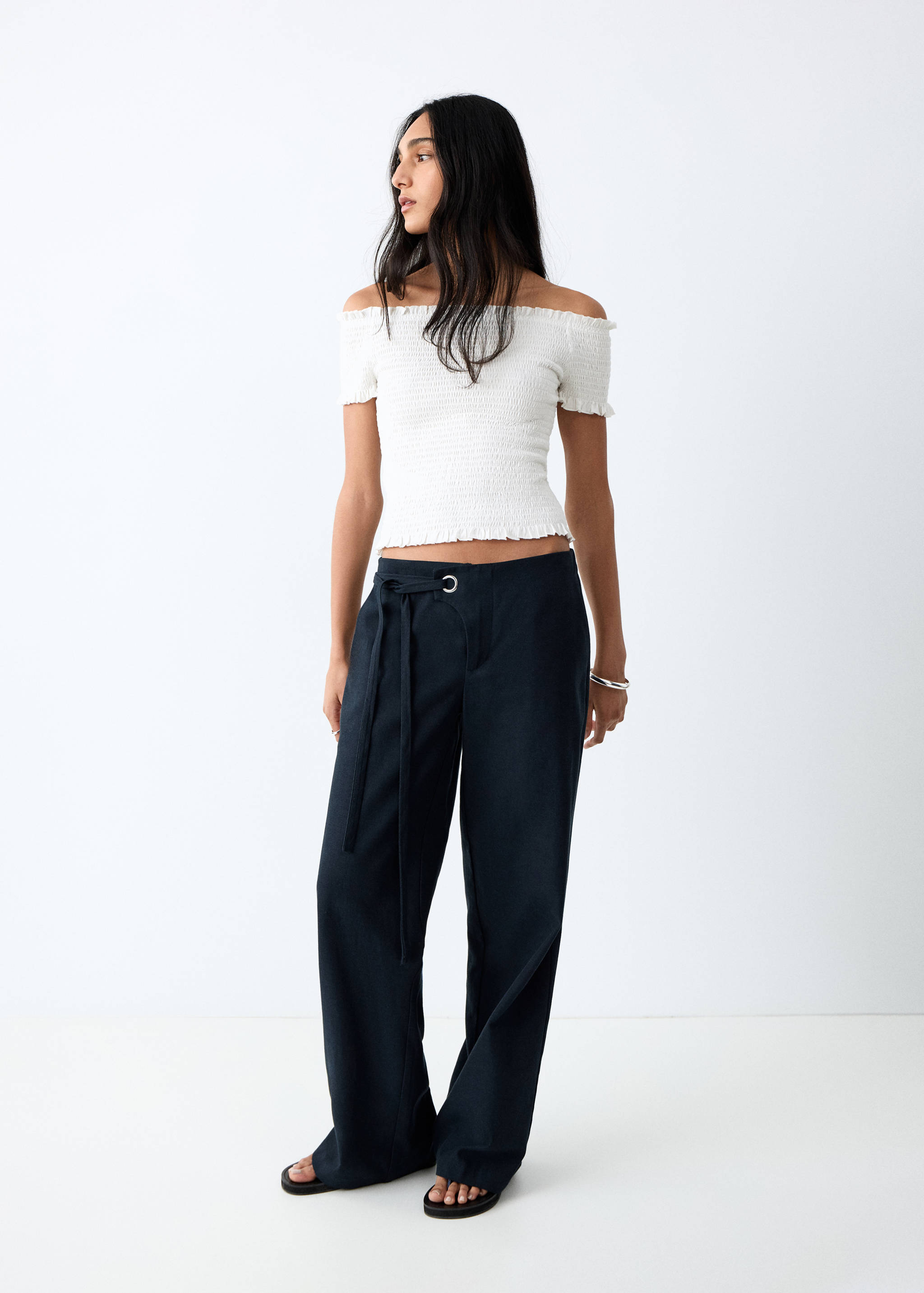 Draped crop top - General plane