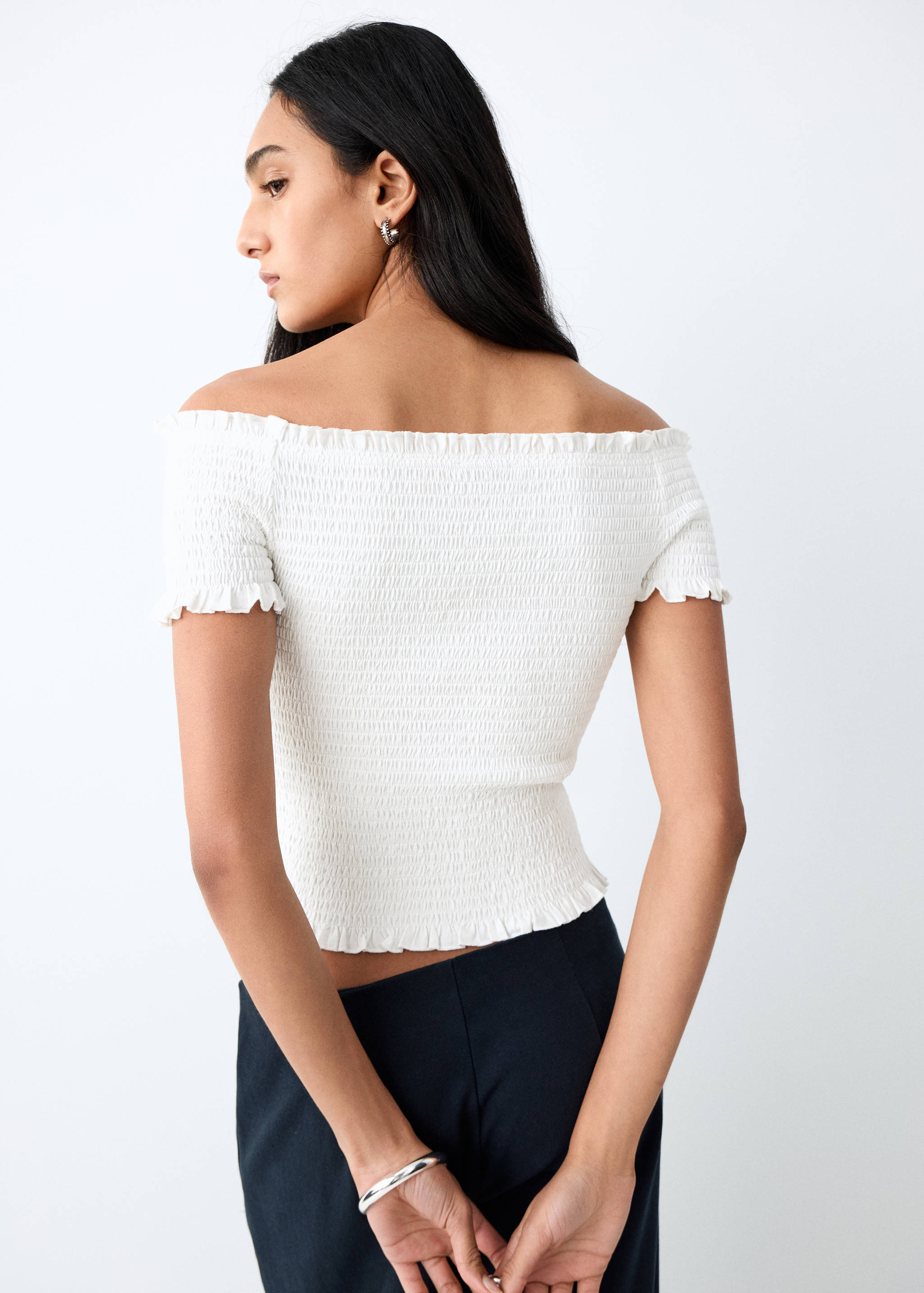 Draped crop top - Reverse of the article
