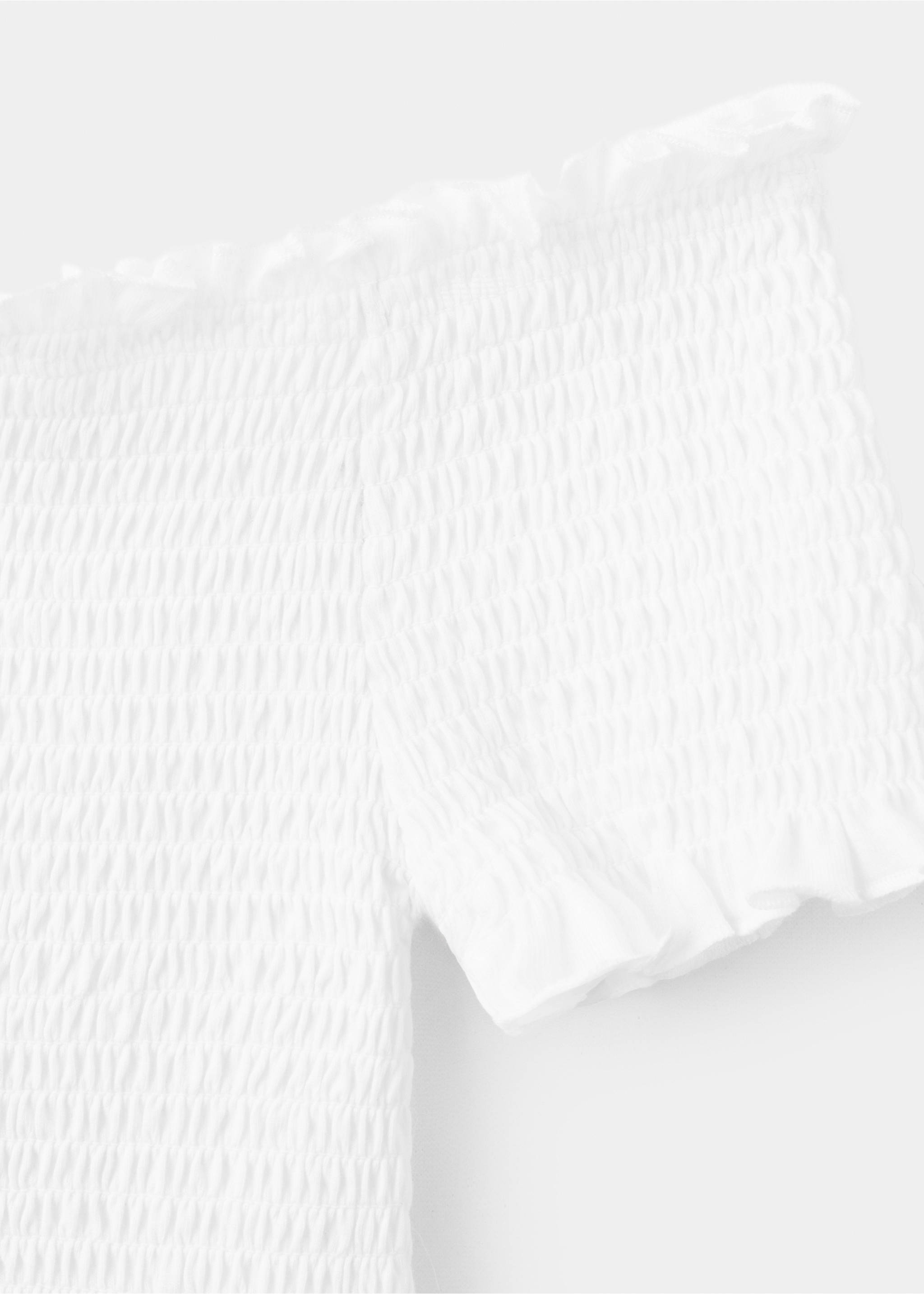 Draped crop top - Details of the article 8, Off White. Ref: 27095159-00.