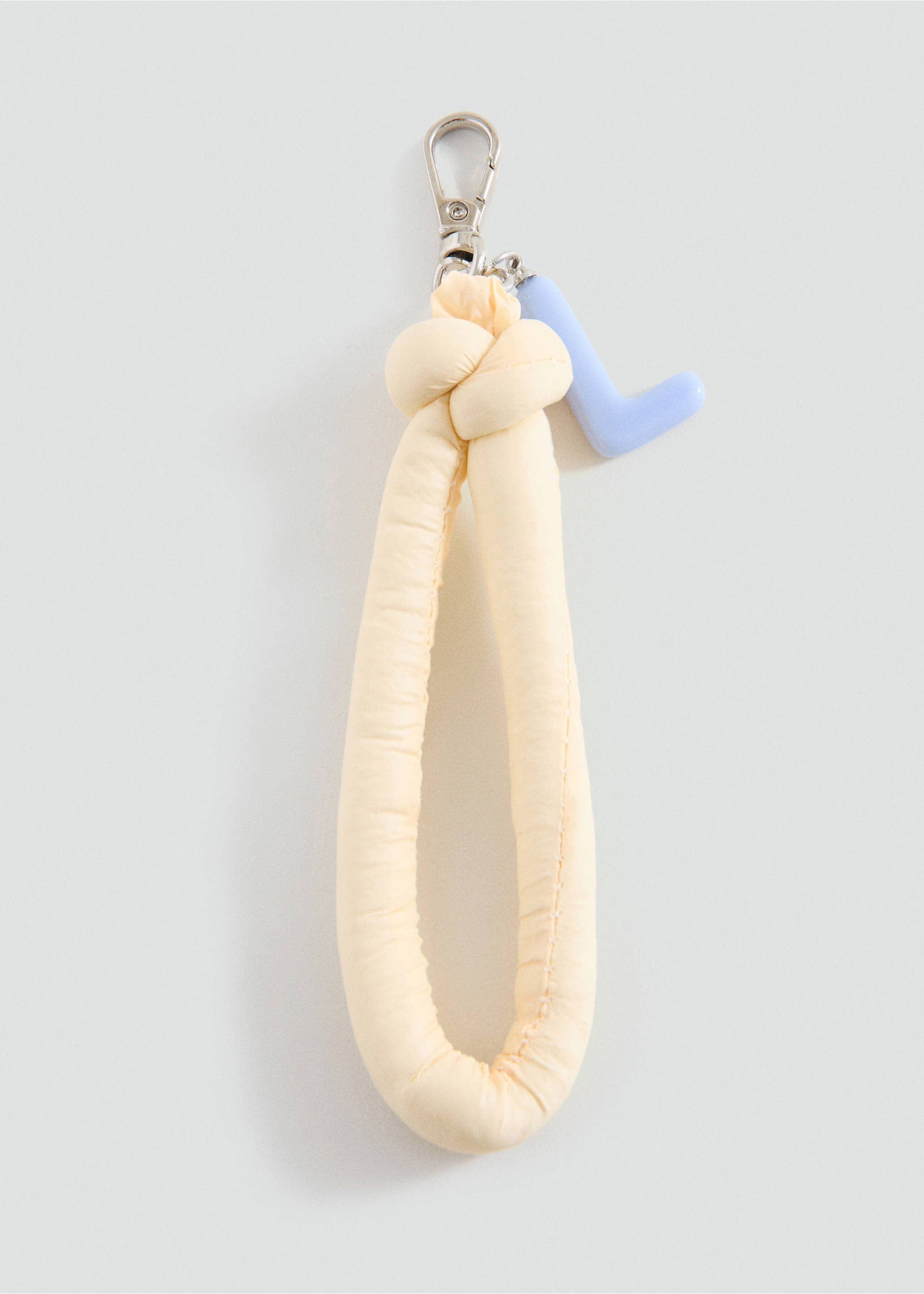 Key ring with initials - Article without model, Pastel Yellow. Ref: 27095160-00.