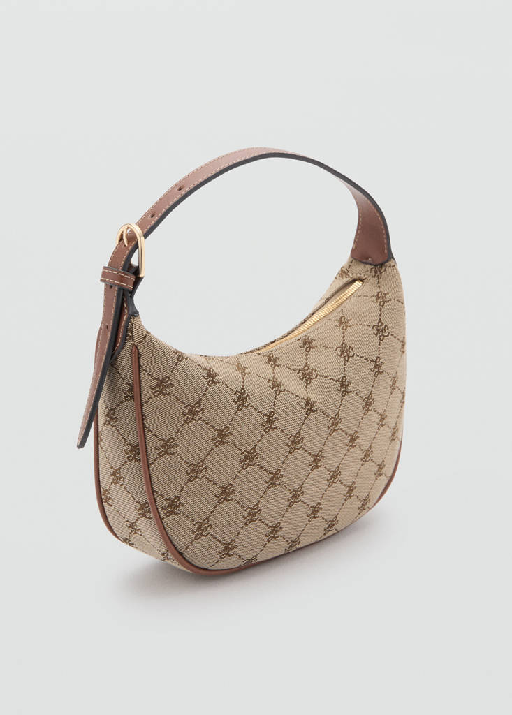 Small jacquard shoulder bag — Leather