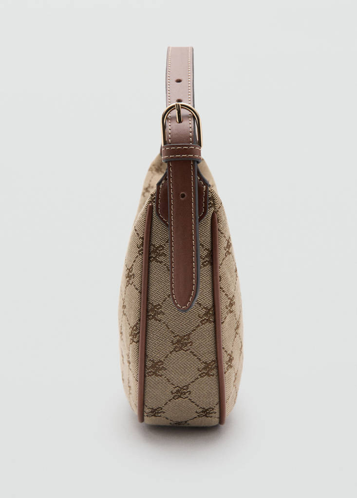Small jacquard shoulder bag — Leather