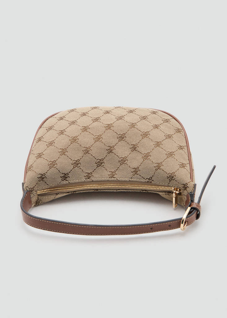 Small jacquard shoulder bag — Leather