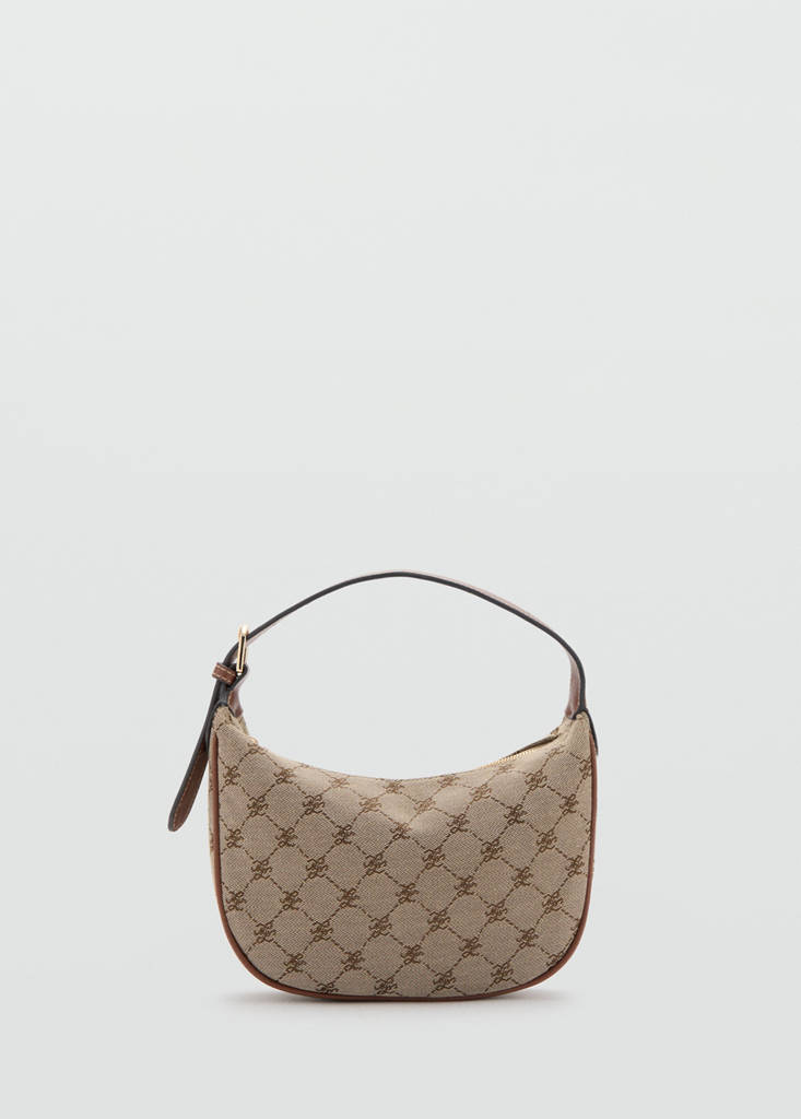 Small jacquard shoulder bag — Leather