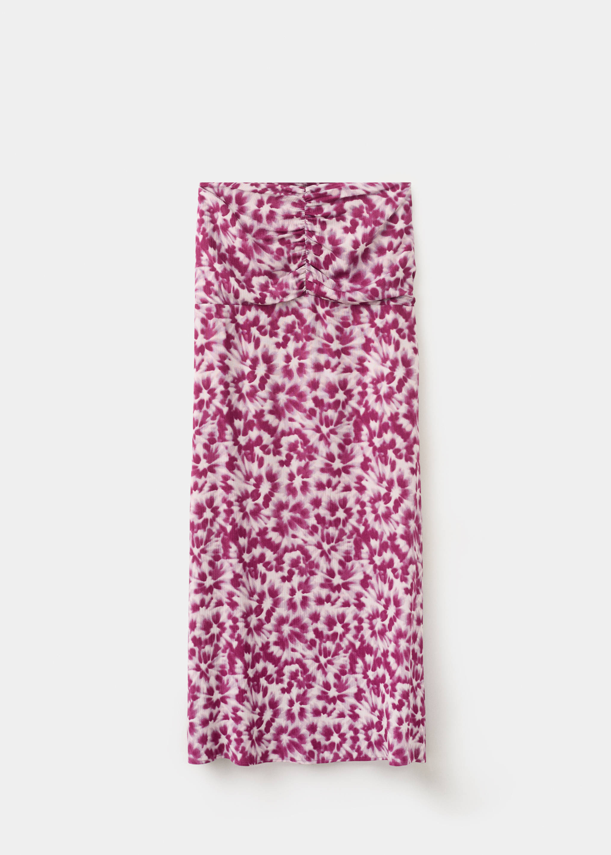 Юбка с принтом и сборками на талии - Изделие без модели