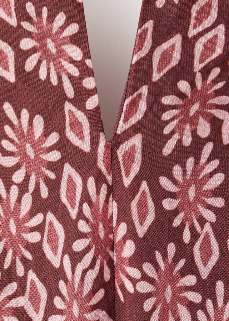 Floral print jumpsuit — Red