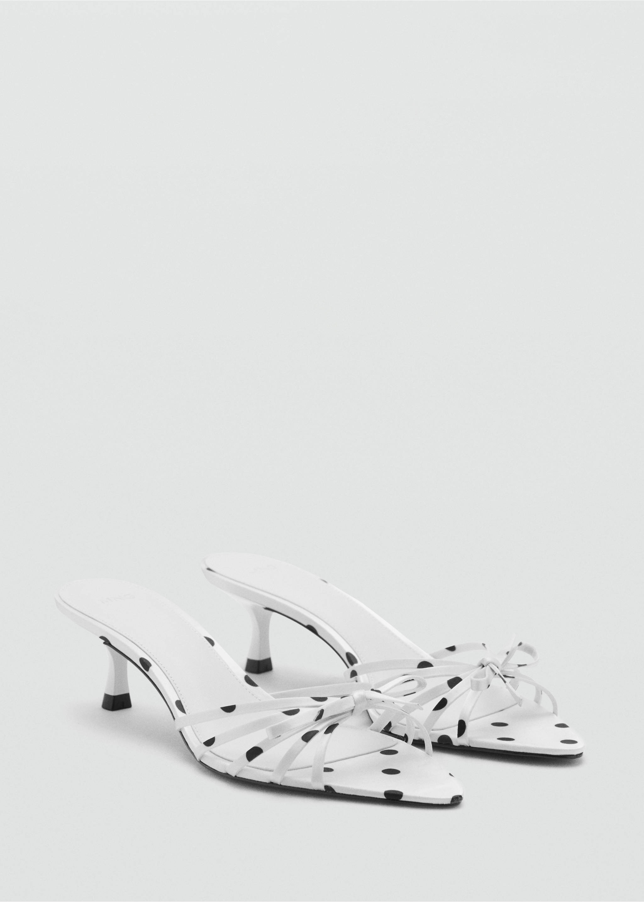 Polka-dot strap sandals - Medium plane, White. Ref: 27095813-00.