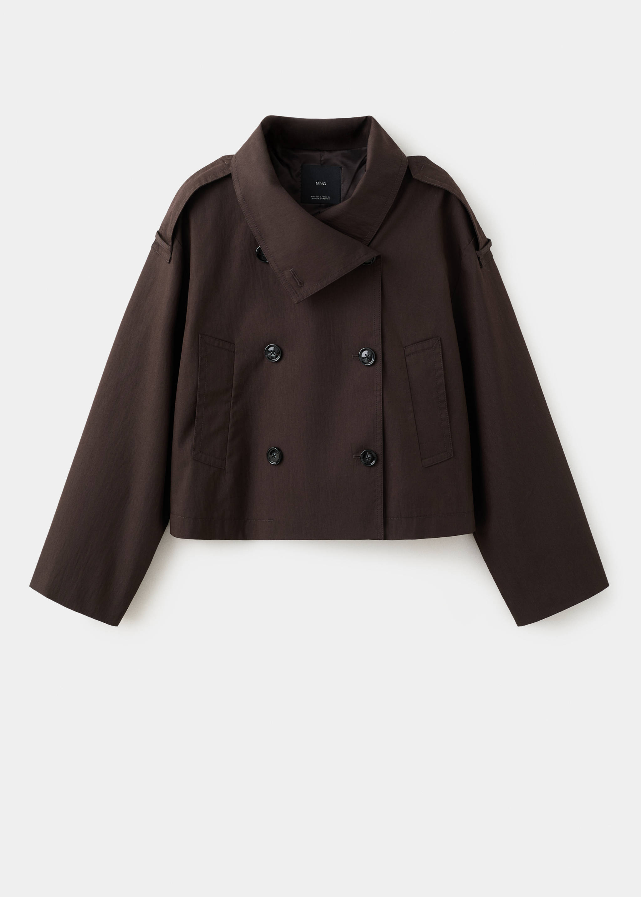 Trench crop cuello embudo - Artículo sin modelo