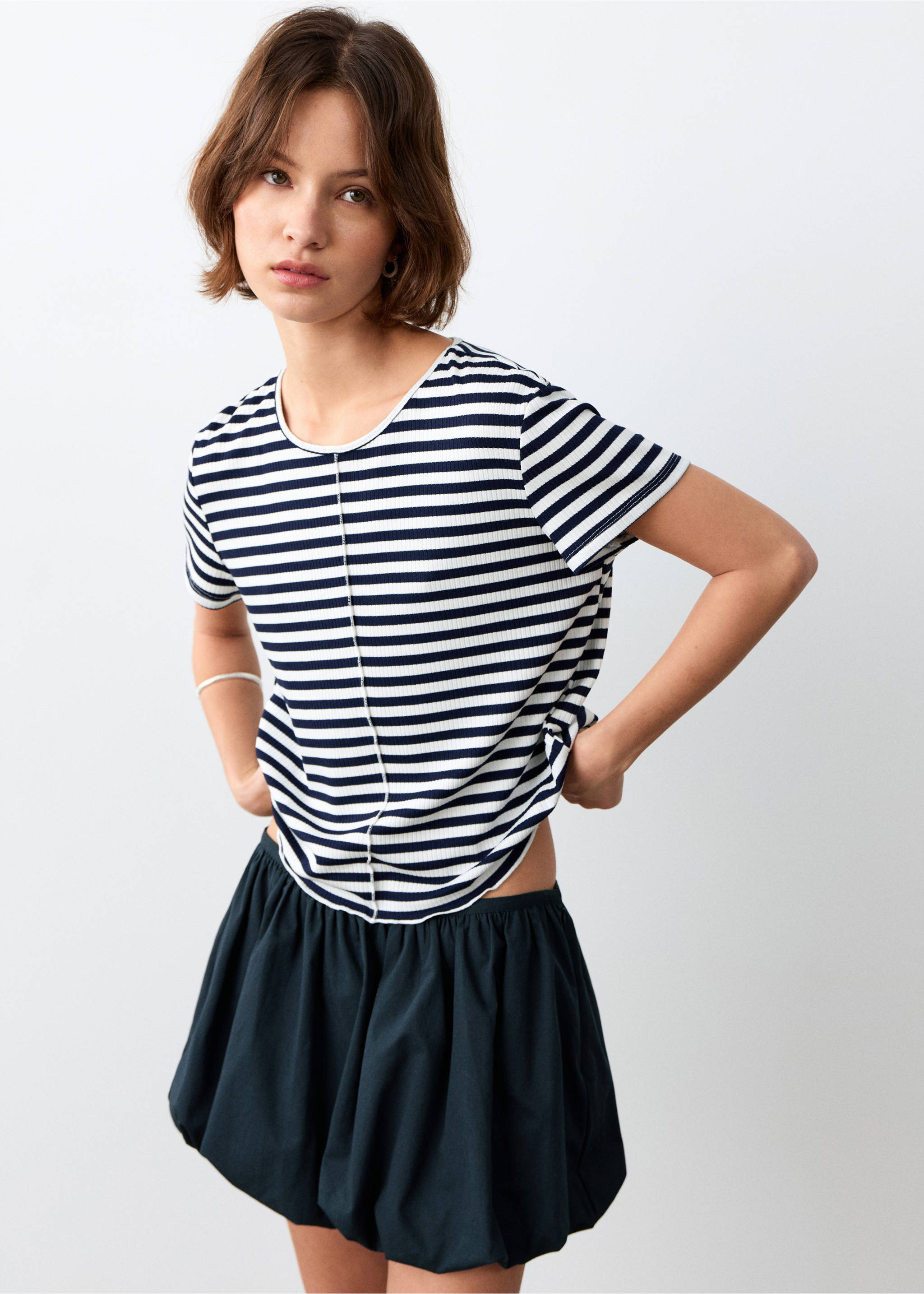 Bubble balloon skort - Medium plane, Dark Navy. Ref: 27095815-00.