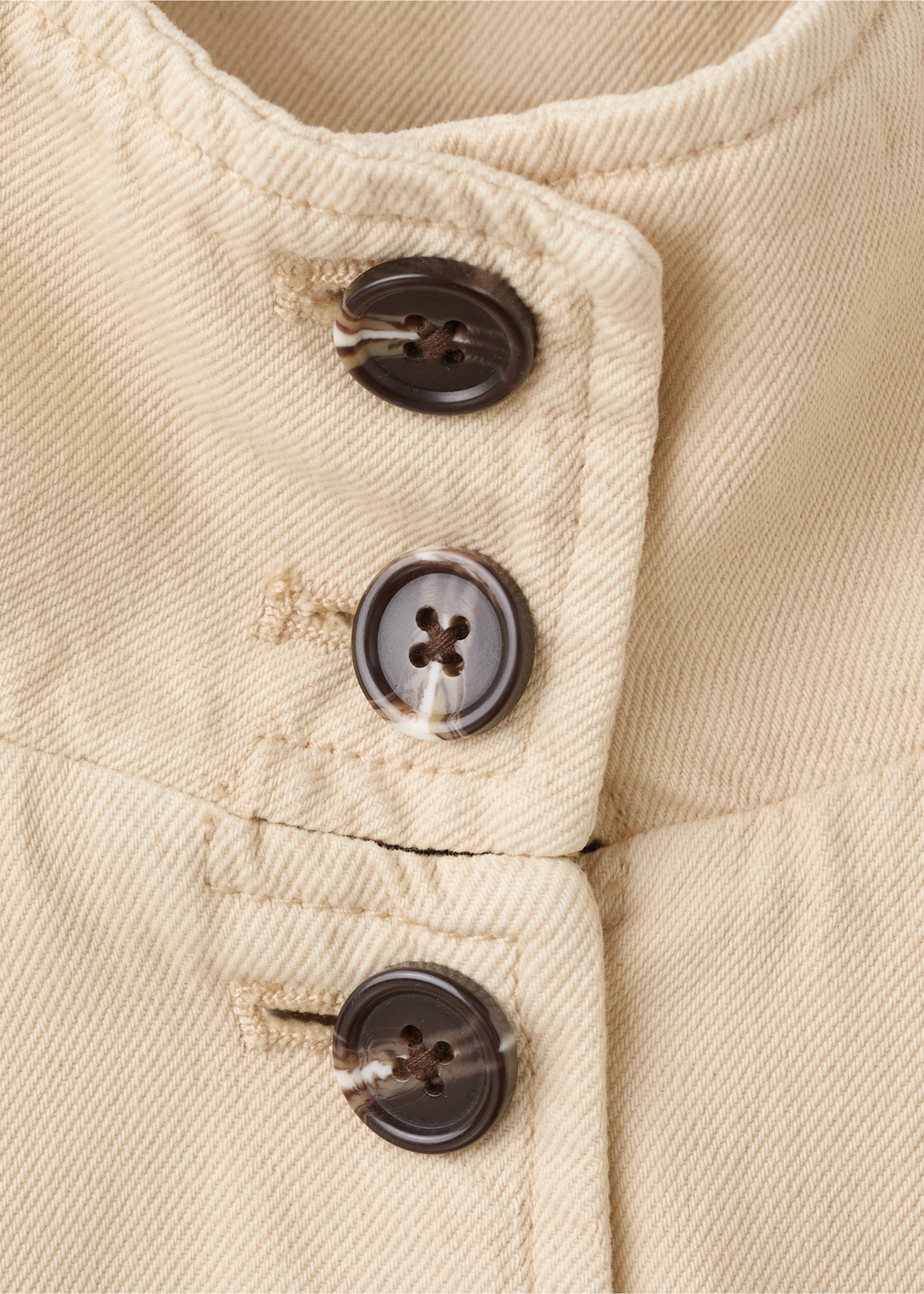 Parka en jean col montant - Détail de l'article 8, Vanille. Ref: 27095817-00.