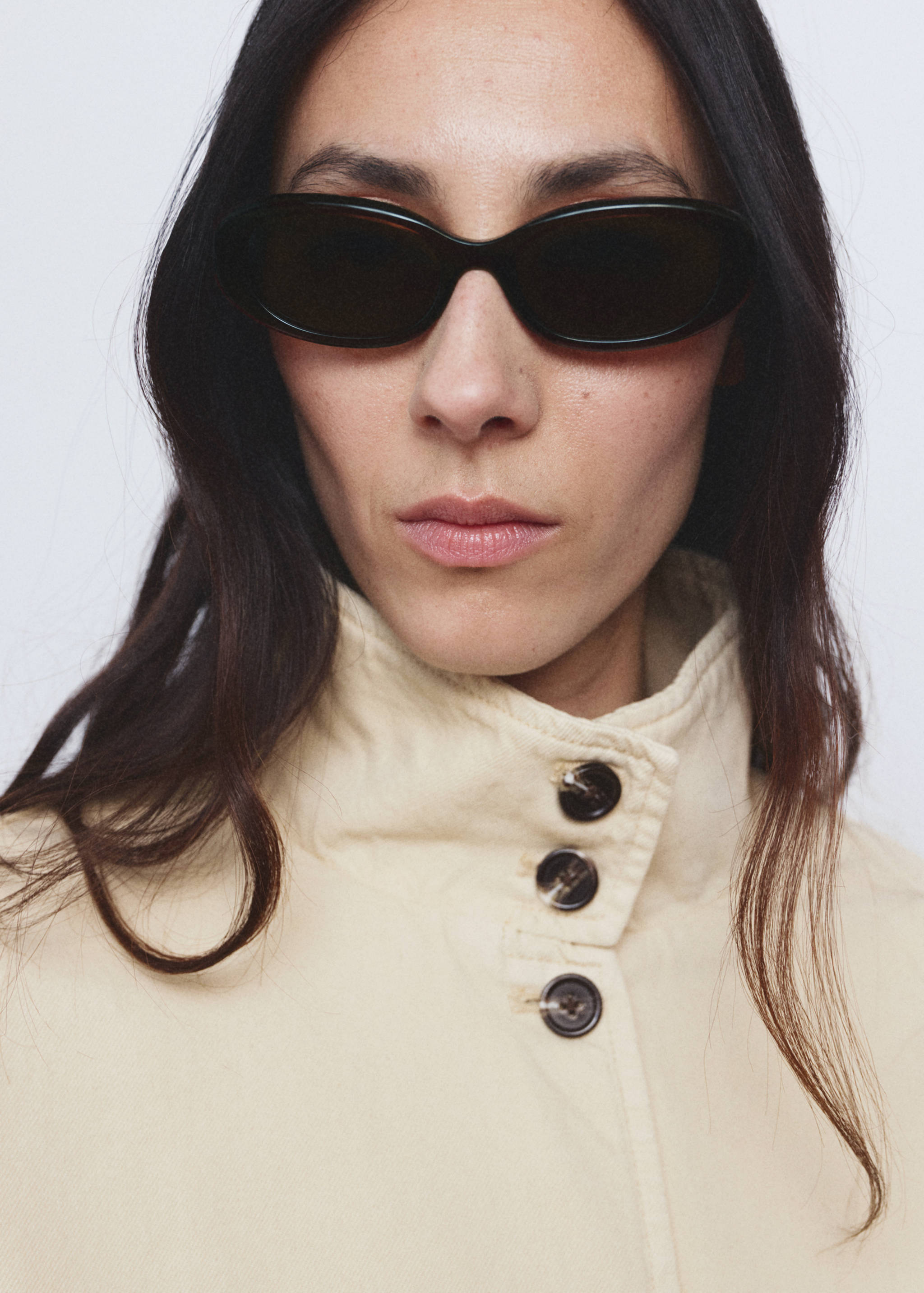 Denim parka with a stand-up collar - Details of the article 1