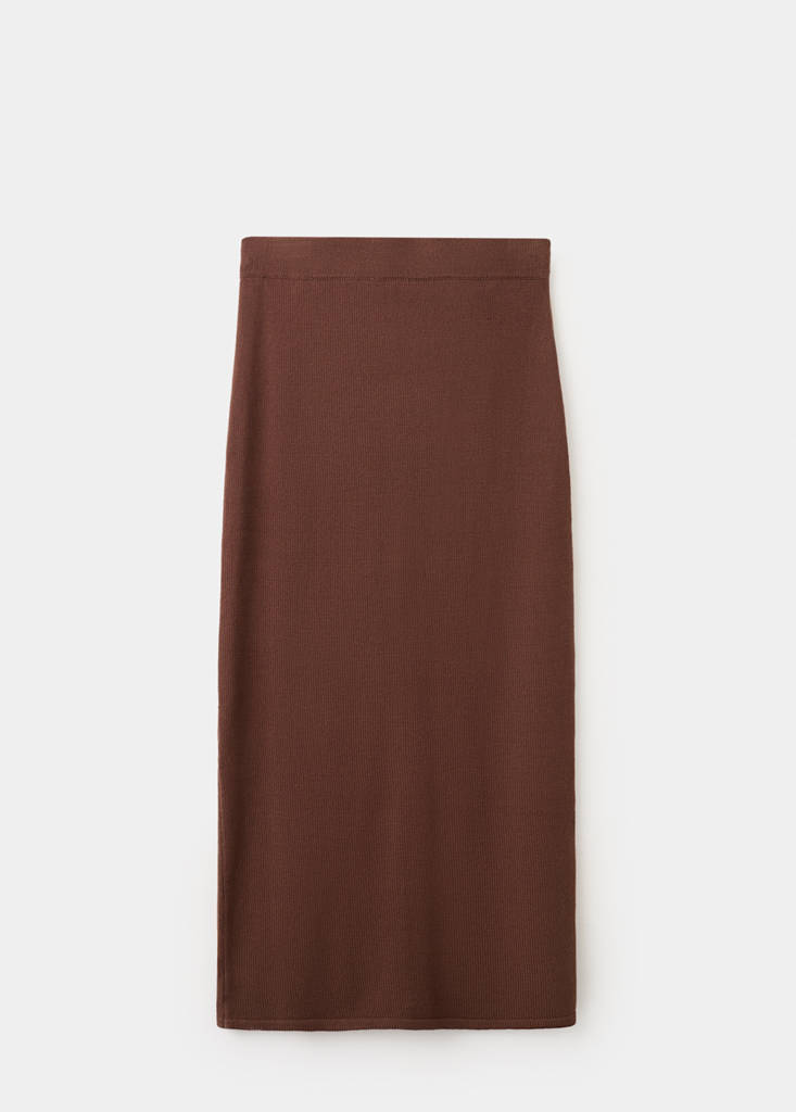 Opening pencil skirt — Chocolate