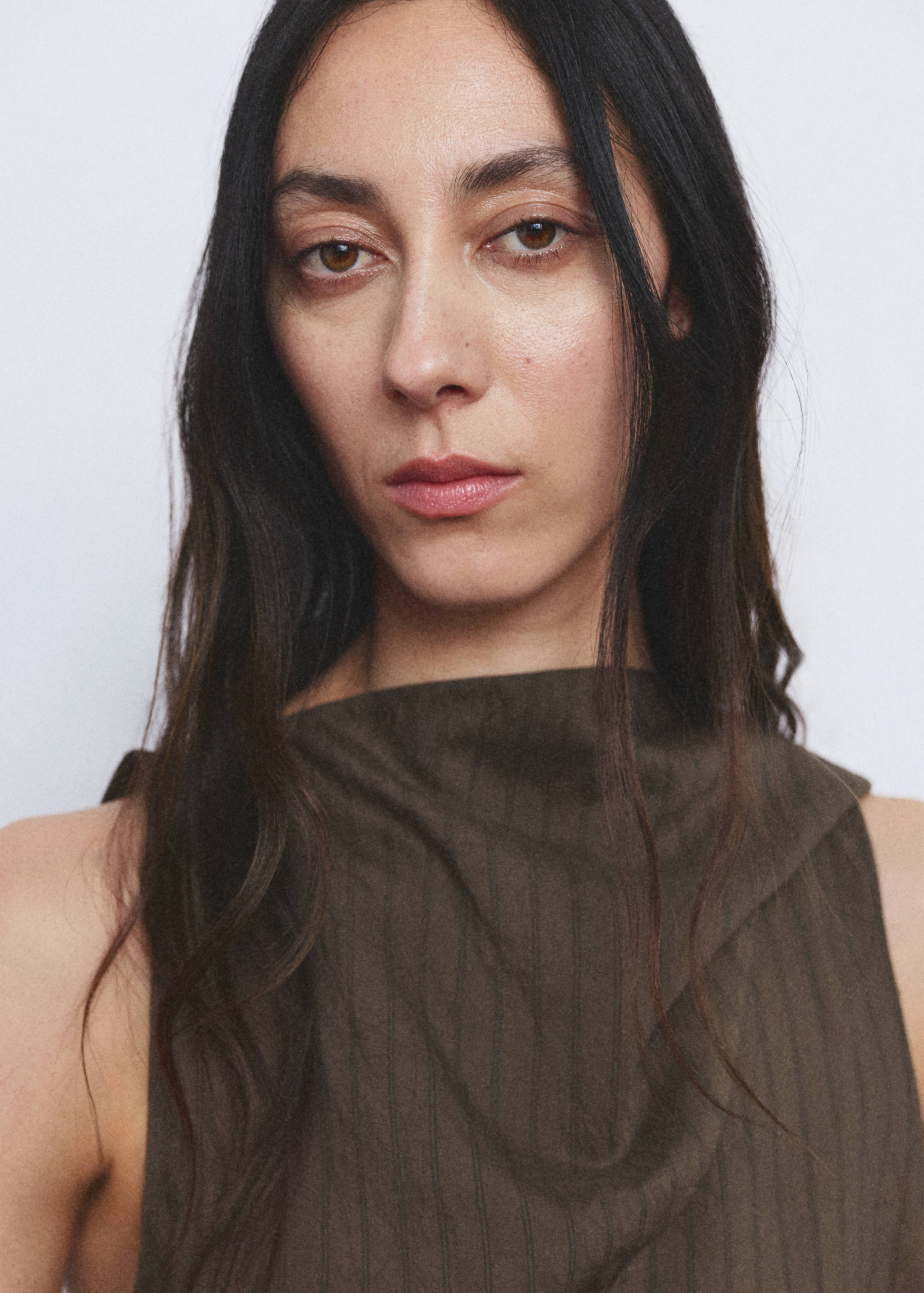 Striped foulard top - Details of the article 1