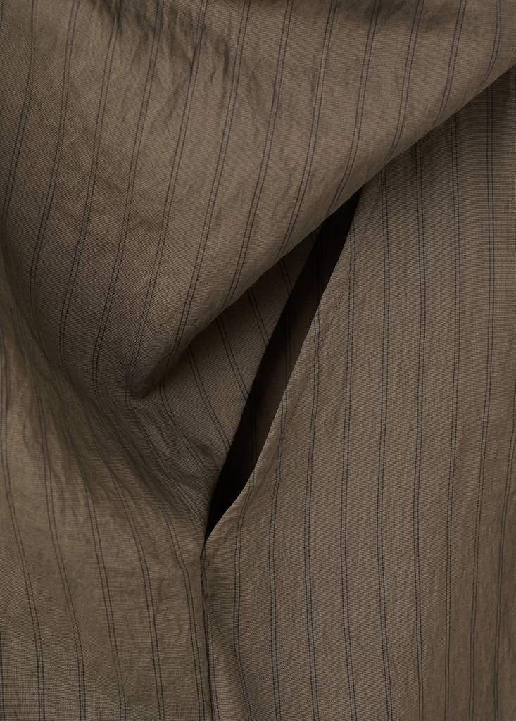 Striped foulard top — Brown