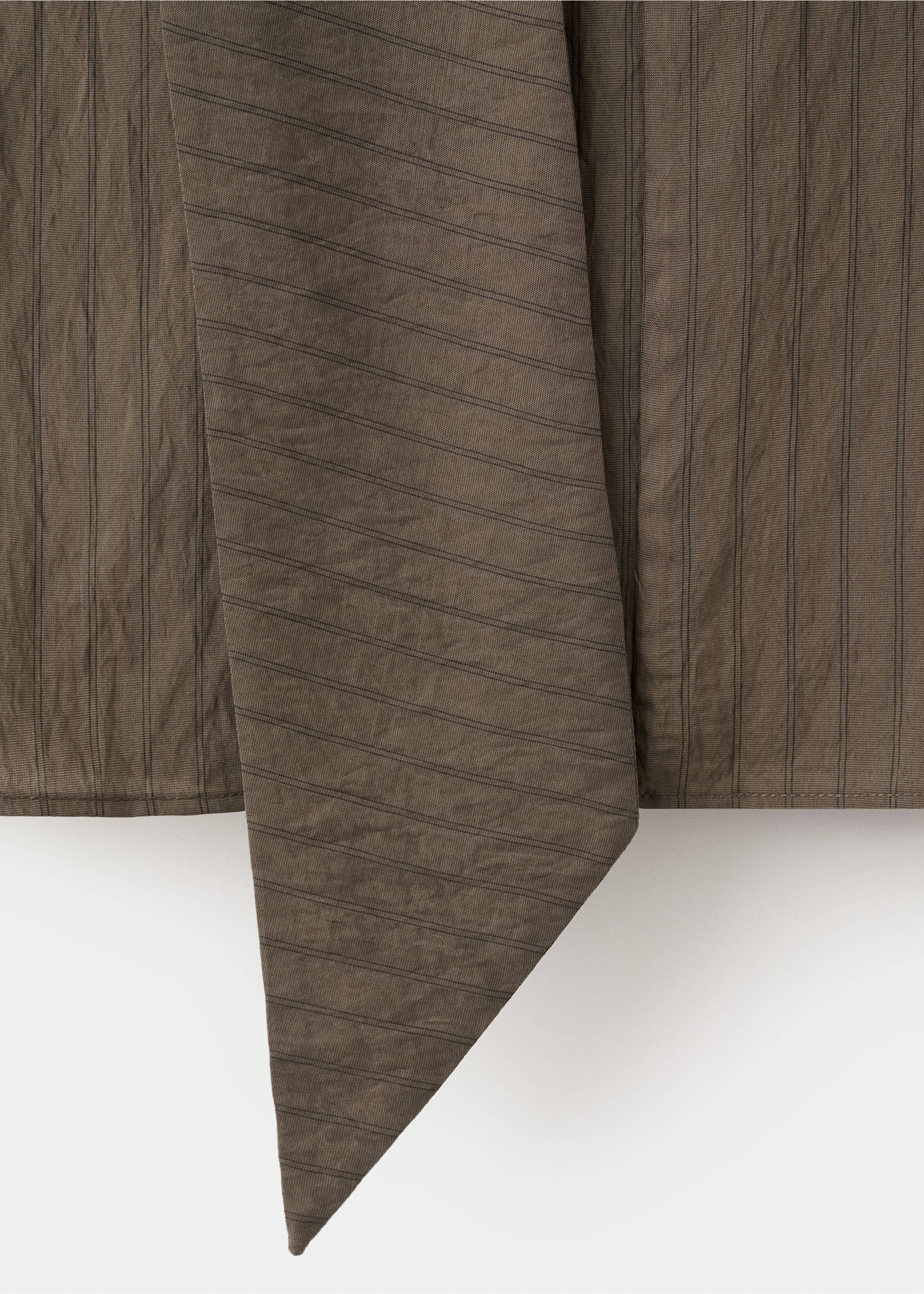 Striped foulard top - Details of the article 0, Brown. Ref: 27095821-00.