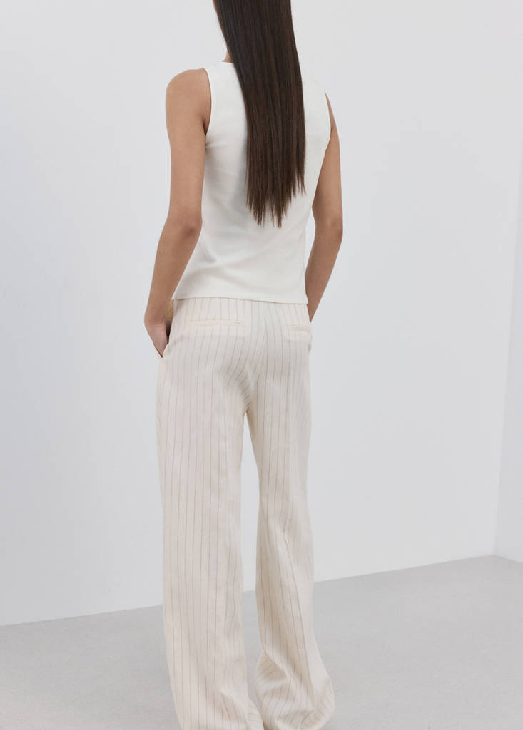 Fitted cotton top — Off White