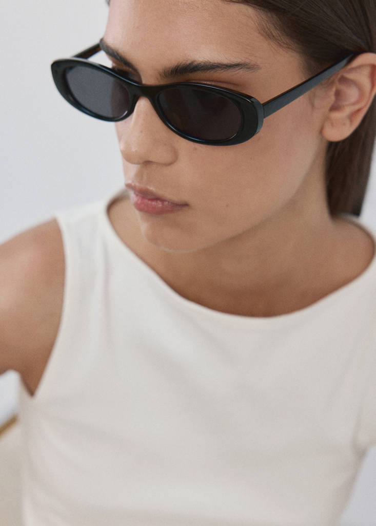 Fitted cotton top — Off White