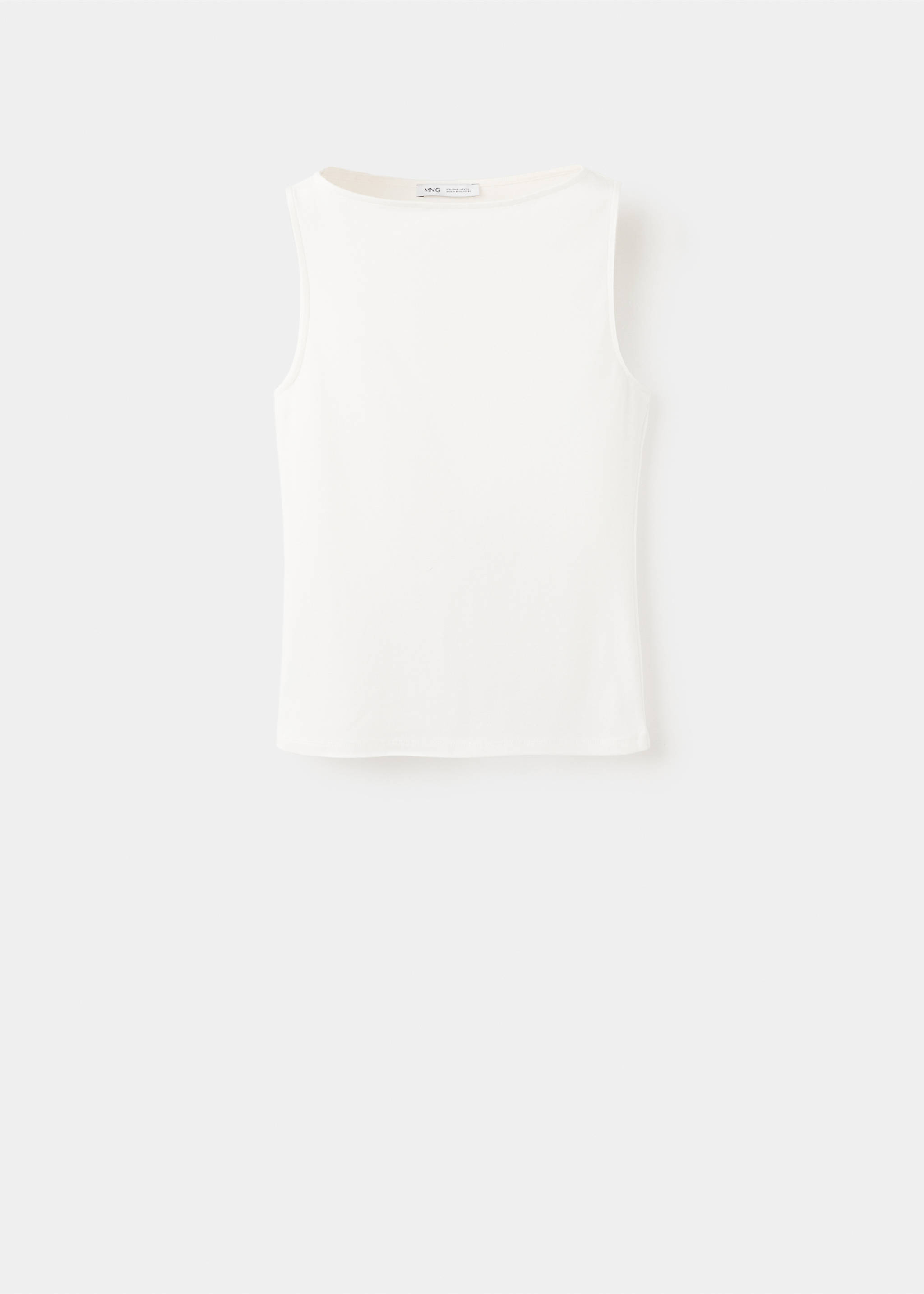 Top ajusté coton - Article sans modèle, Blanc cassé. Ref: 27095822-00.