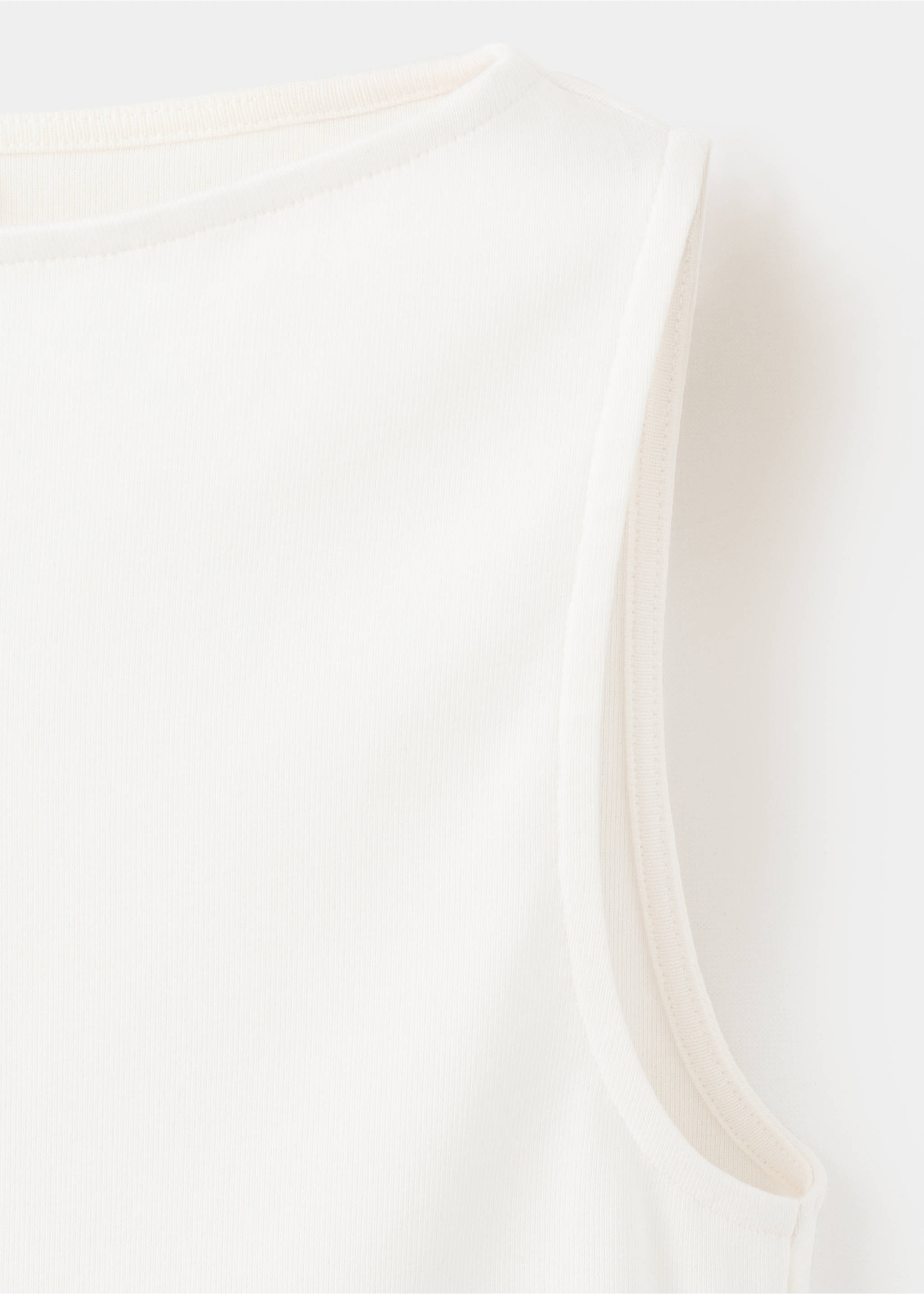 Top ajusté coton - Détail de l'article 8, Blanc cassé. Ref: 27095822-00.