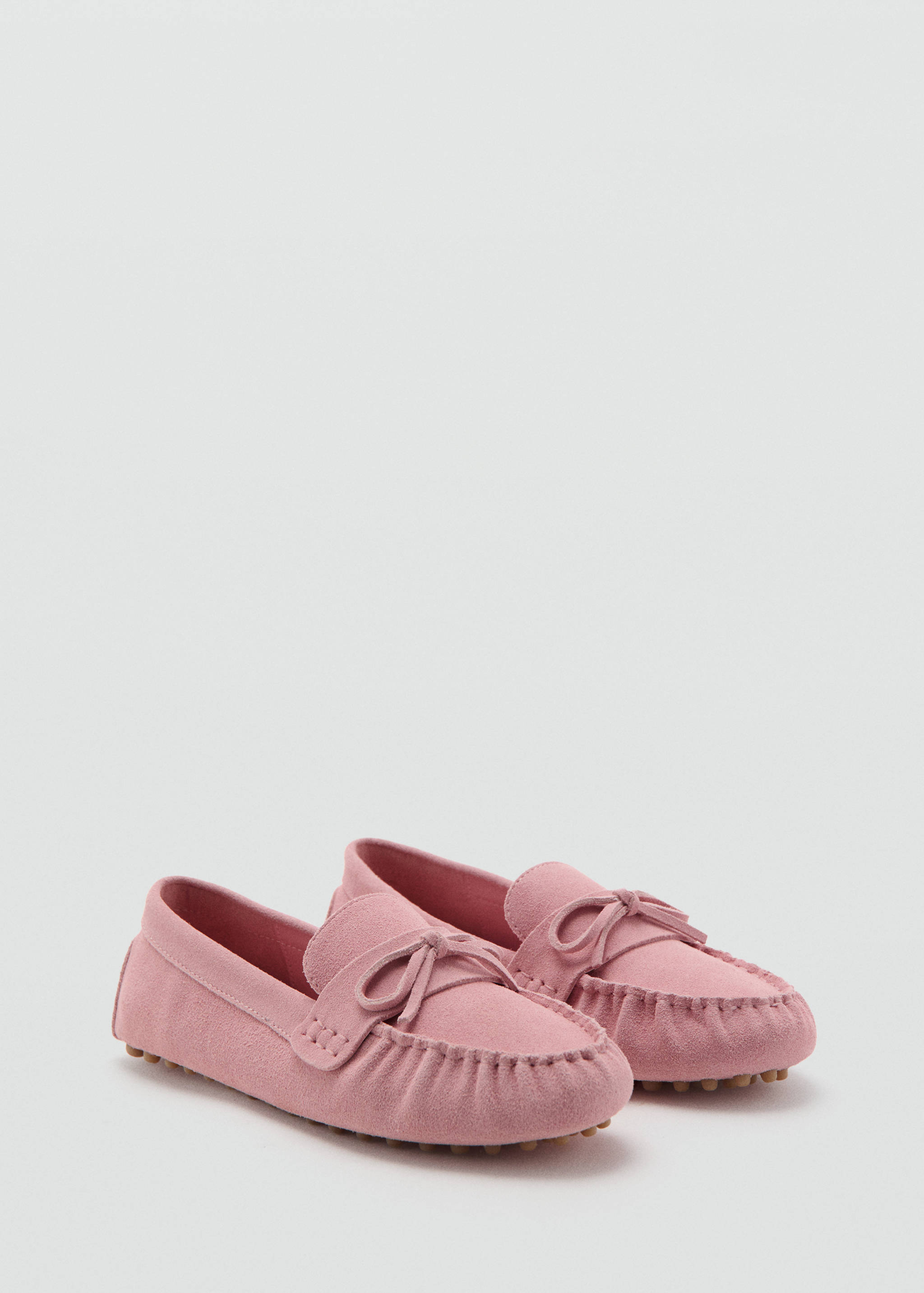 Gathered suede moccasins - Medium plane