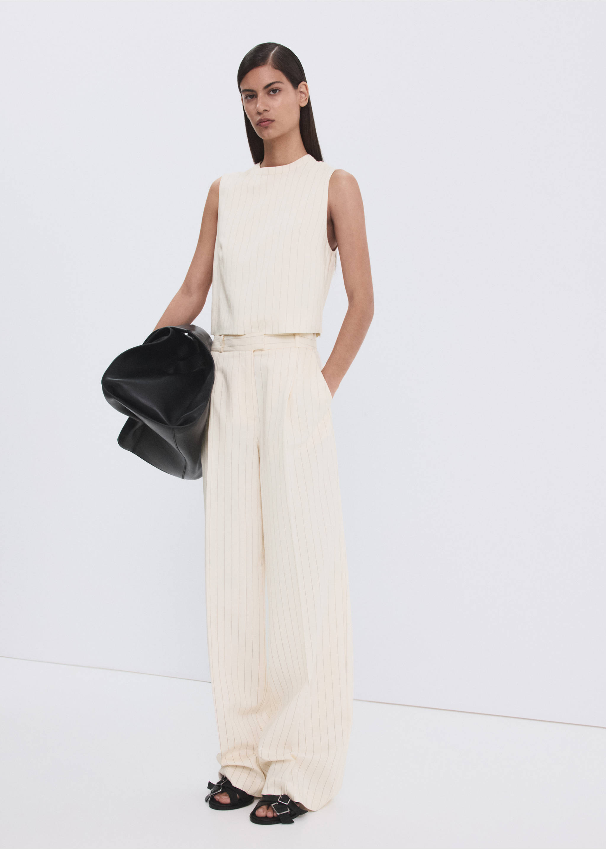 Pinstripe suit trousers - General plane, Off White. Ref: 27095826-00.