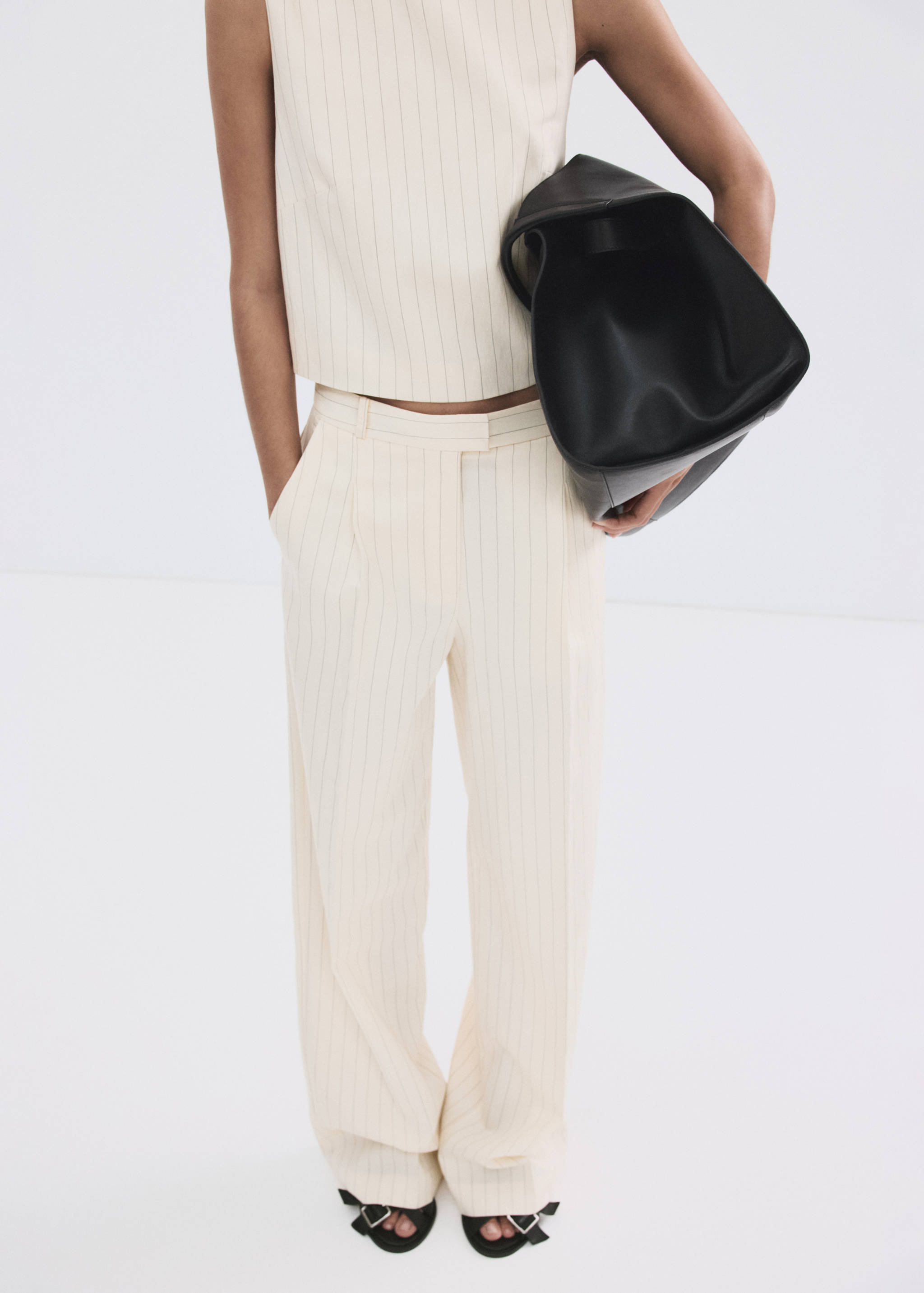 Pinstripe suit trousers - Medium plane