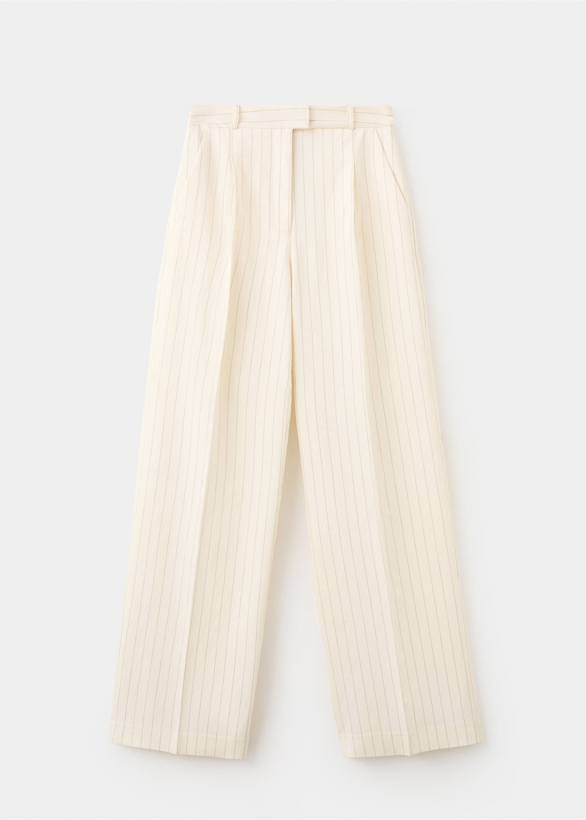 Pantalon de costume fines rayures - Article sans modèle, Blanc cassé. Ref: 27095826-00.