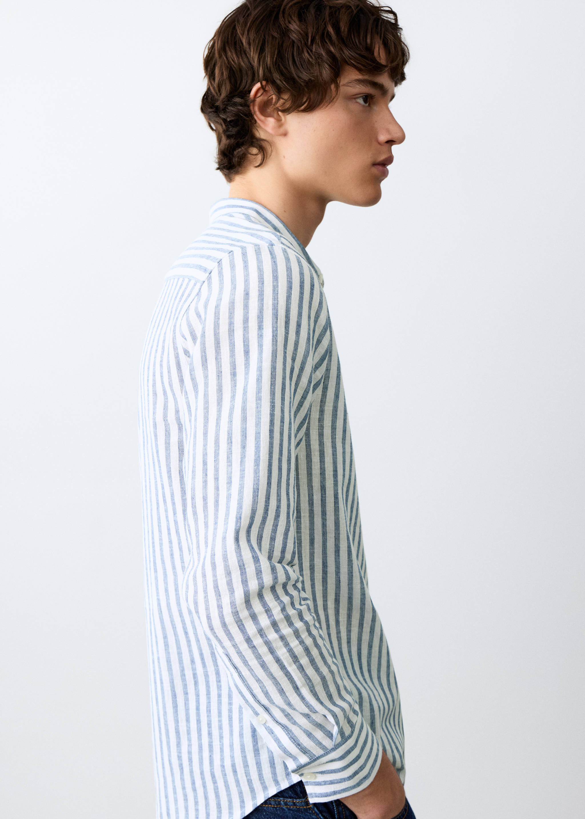 Striped linen-blend shirt - Details of the article 6