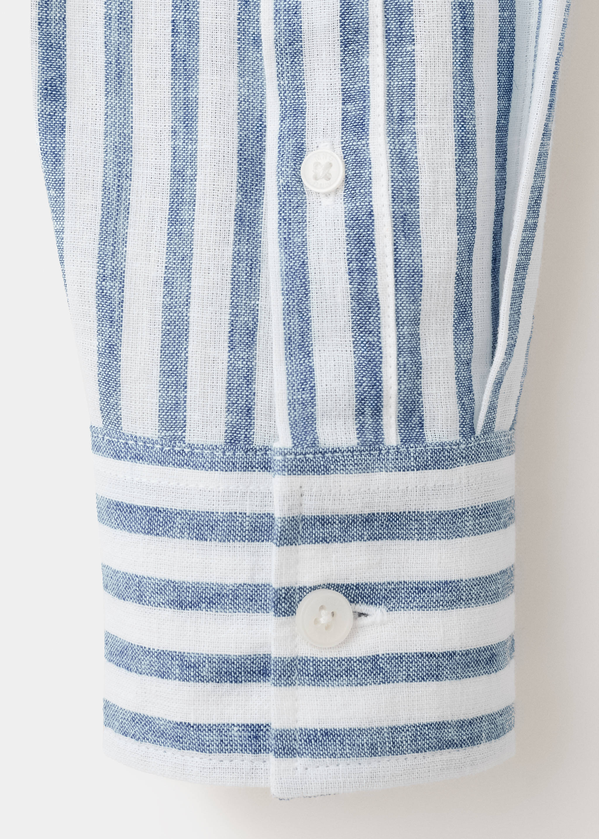Striped linen-blend shirt - Details of the article 0