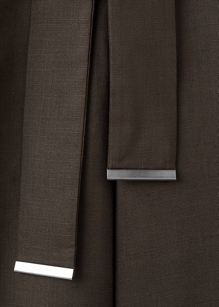Lyocell shirt jumpsuit — Brown