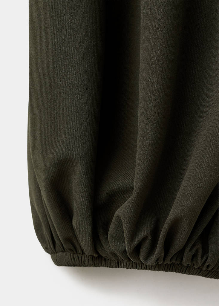 Mid-rise harem pants — Khaki