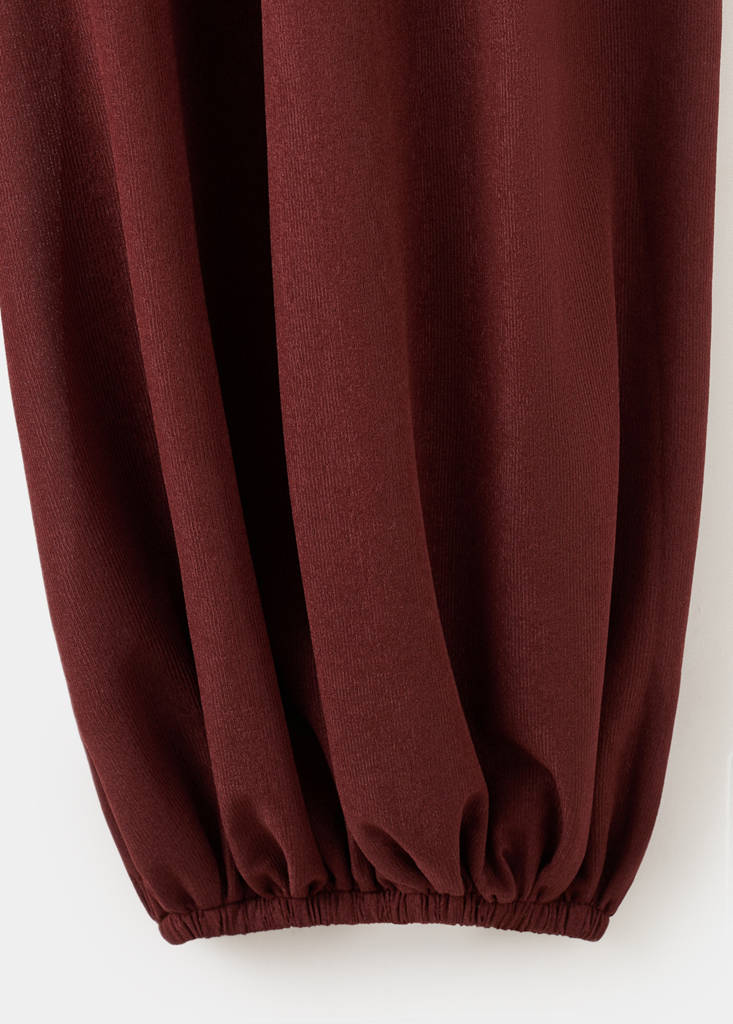 Mid-rise harem pants — Russet