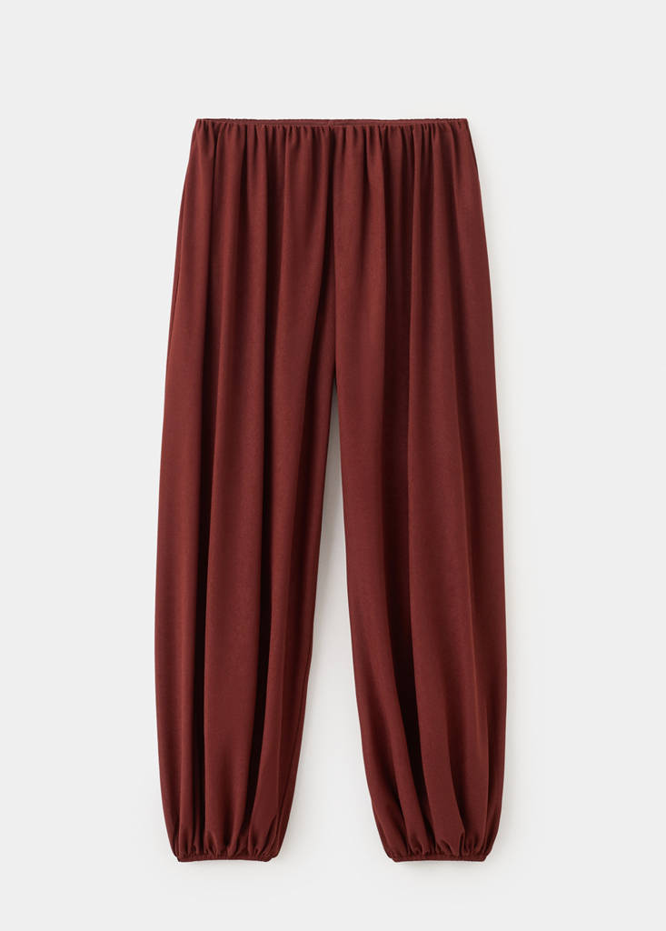 Mid-rise harem pants — Russet