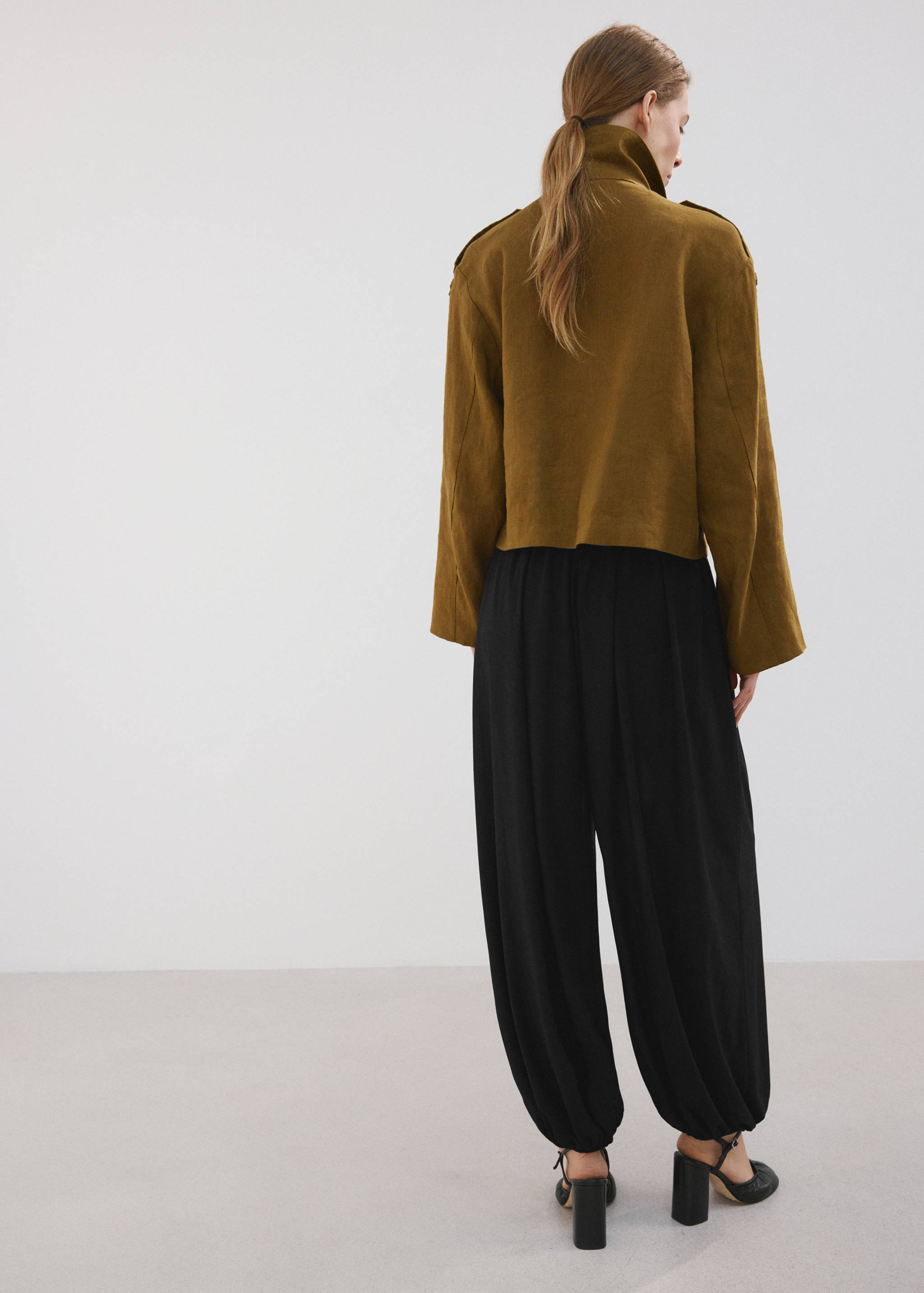 Mid-rise harem pants - Reverse of the article