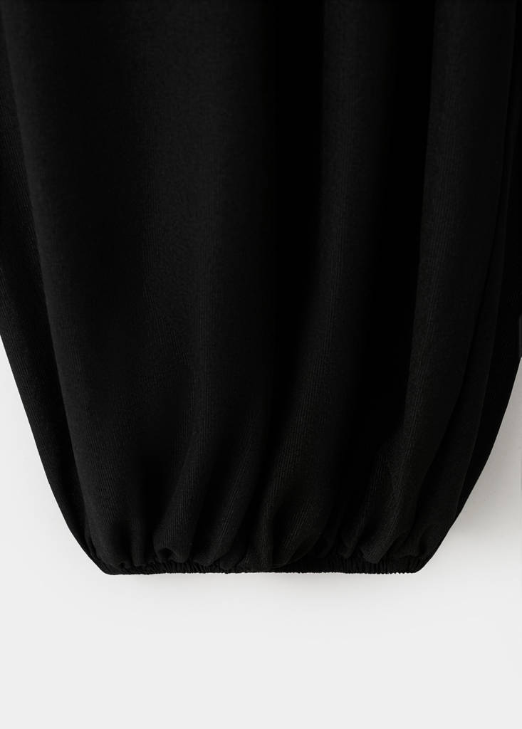 Mid-rise harem pants — Black