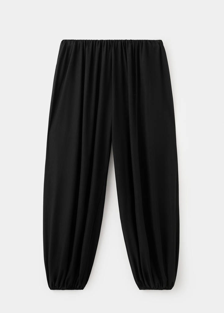 Mid-rise harem pants — Black